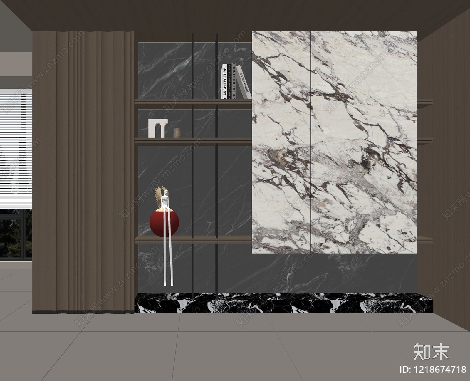 意式极简玄关柜SU模型下载【ID:1218674718】