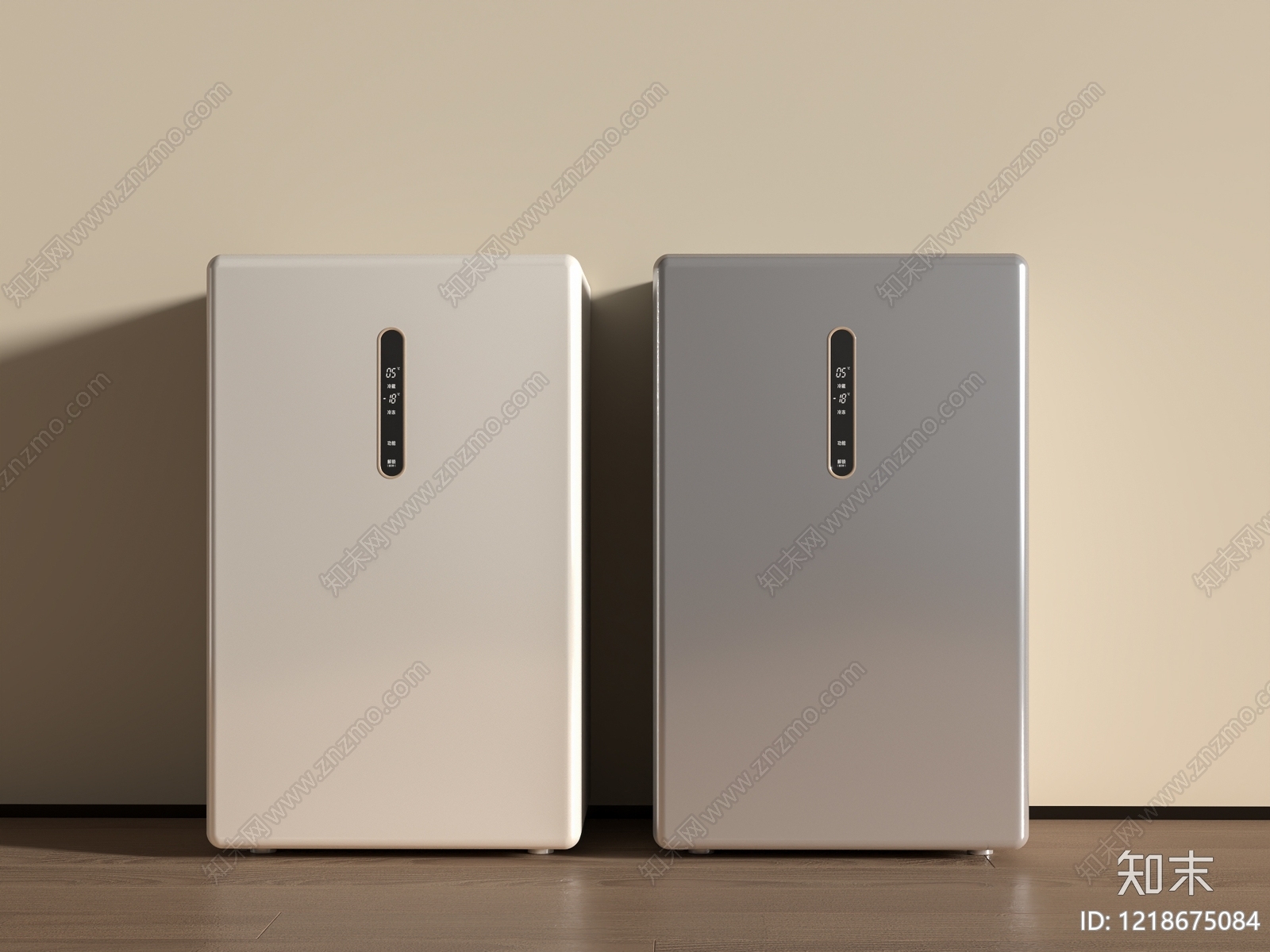 奶油风冰箱3D模型下载【ID:1218675084】
