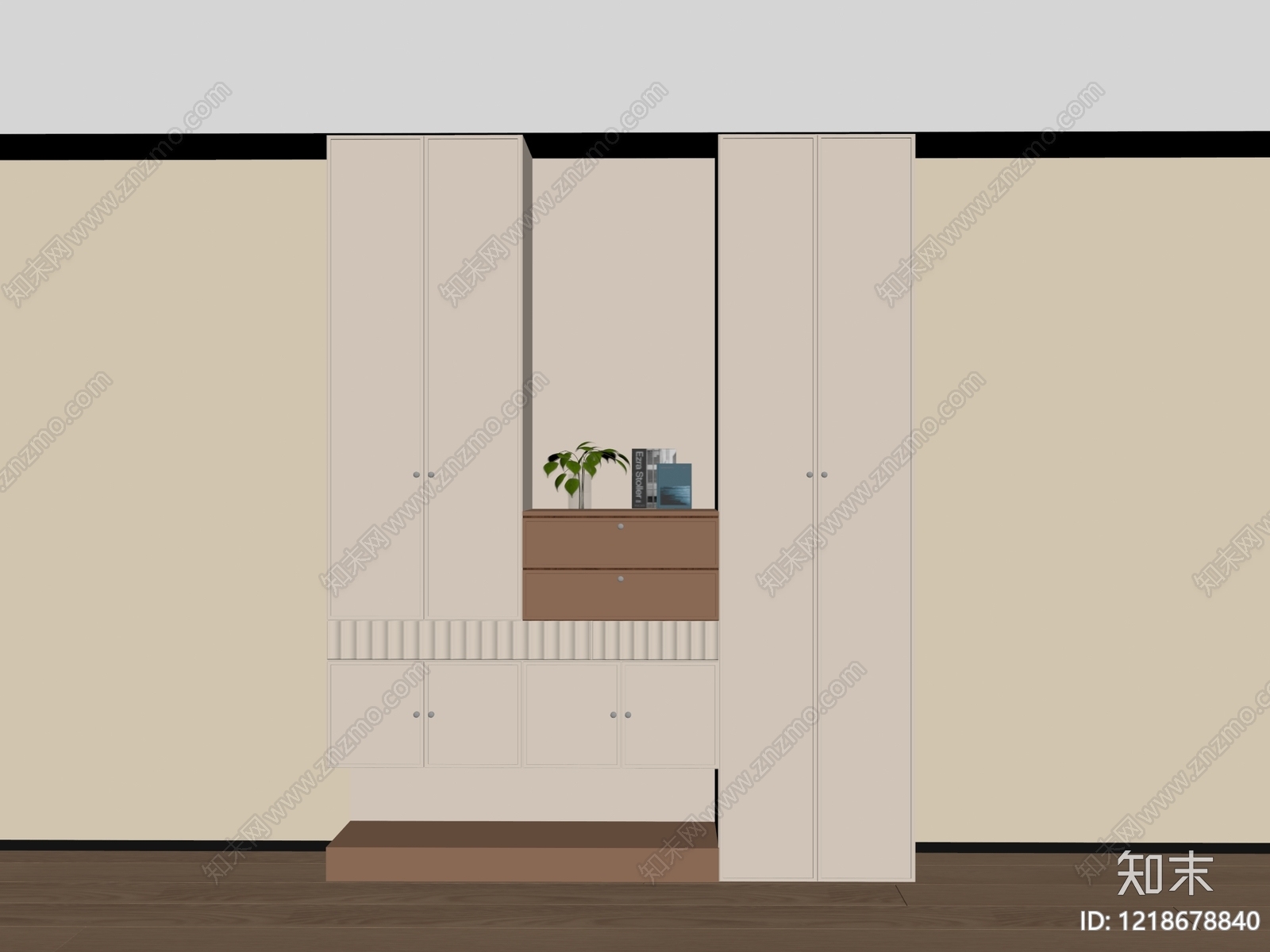 现代玄关柜SU模型下载【ID:1218678840】