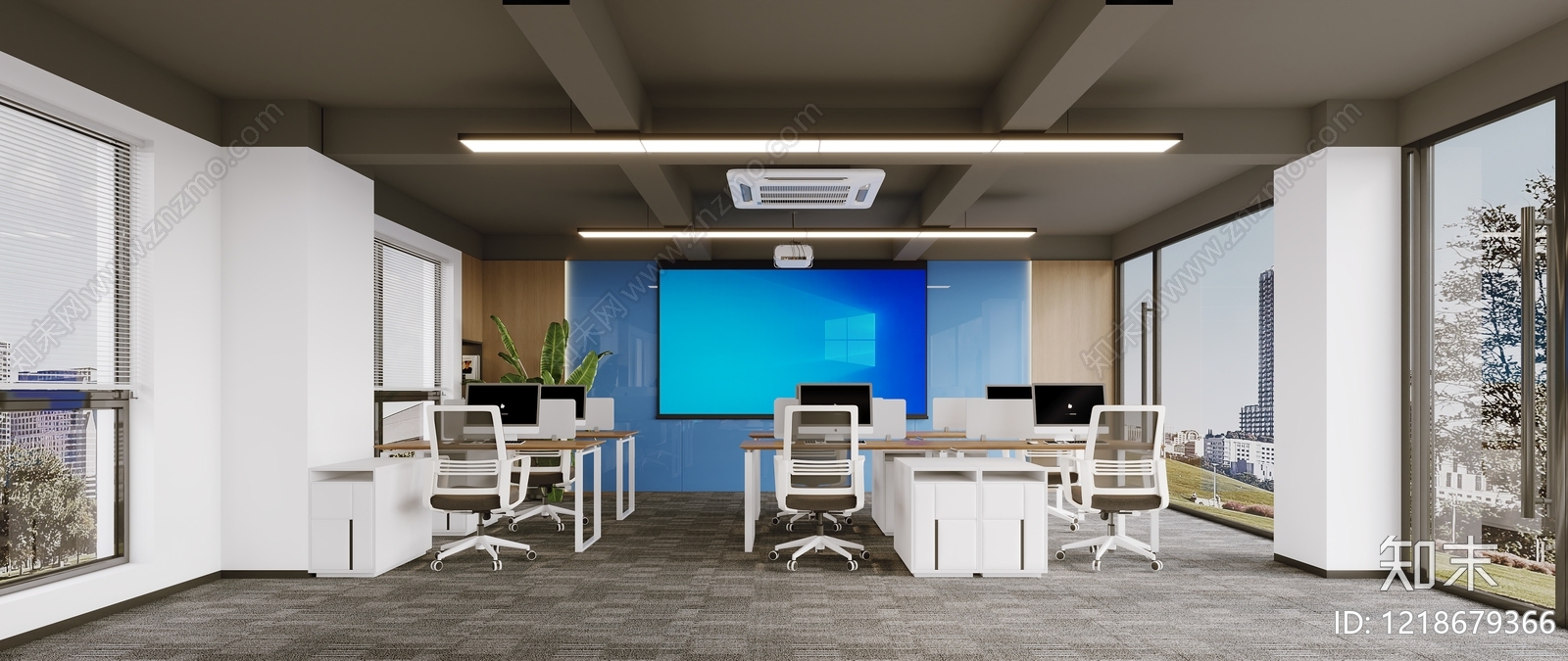 现代科技风其他办公空间3D模型下载【ID:1218679366】