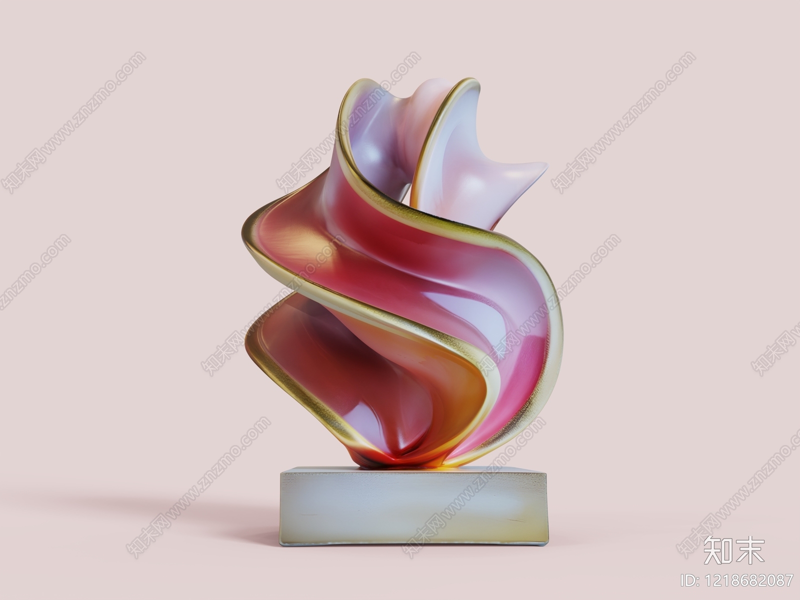 现代艺术雕塑雕塑摆件3D模型下载【ID:1218682087】