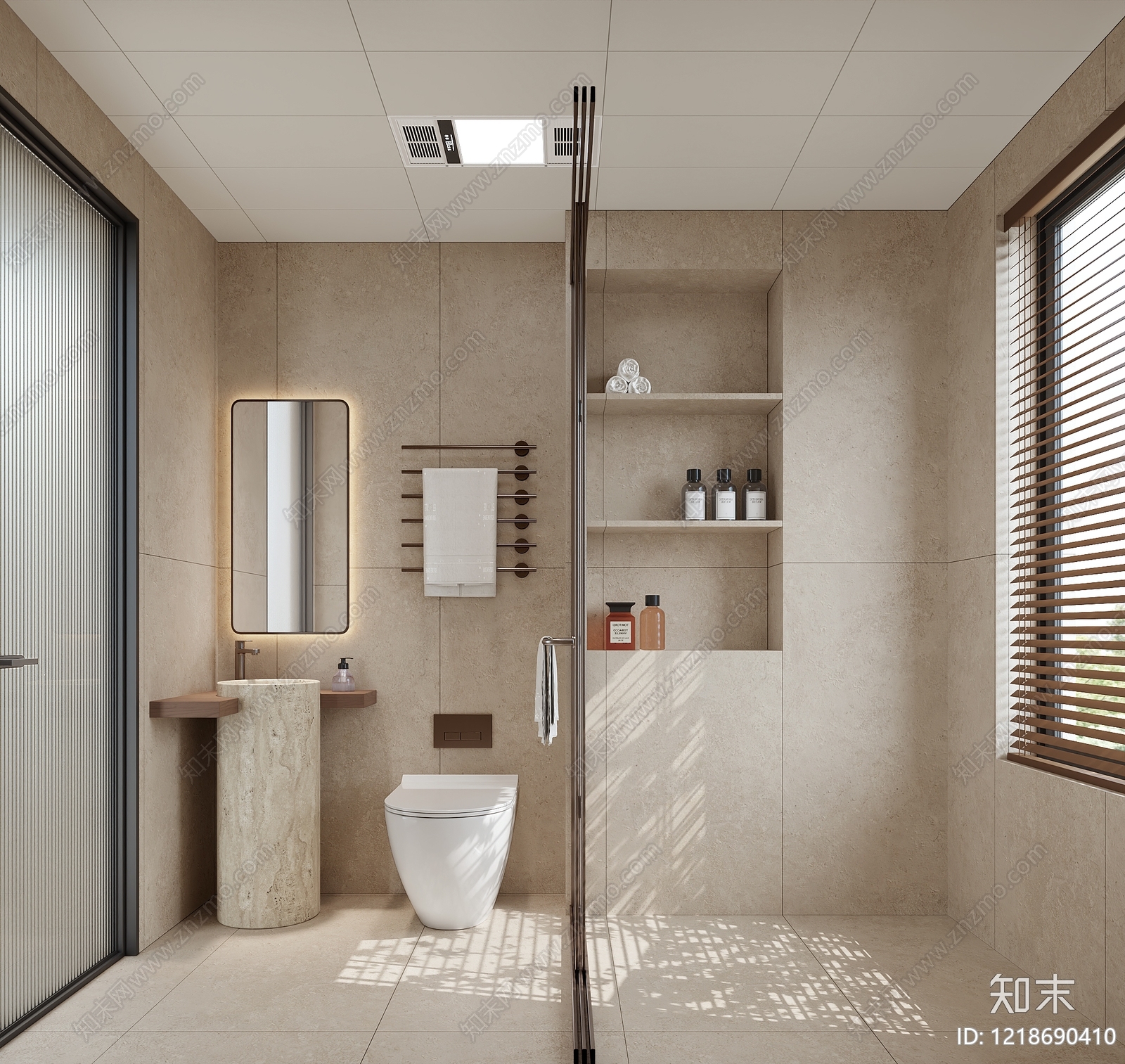 现代简约卫生间3D模型下载【ID:1218690410】