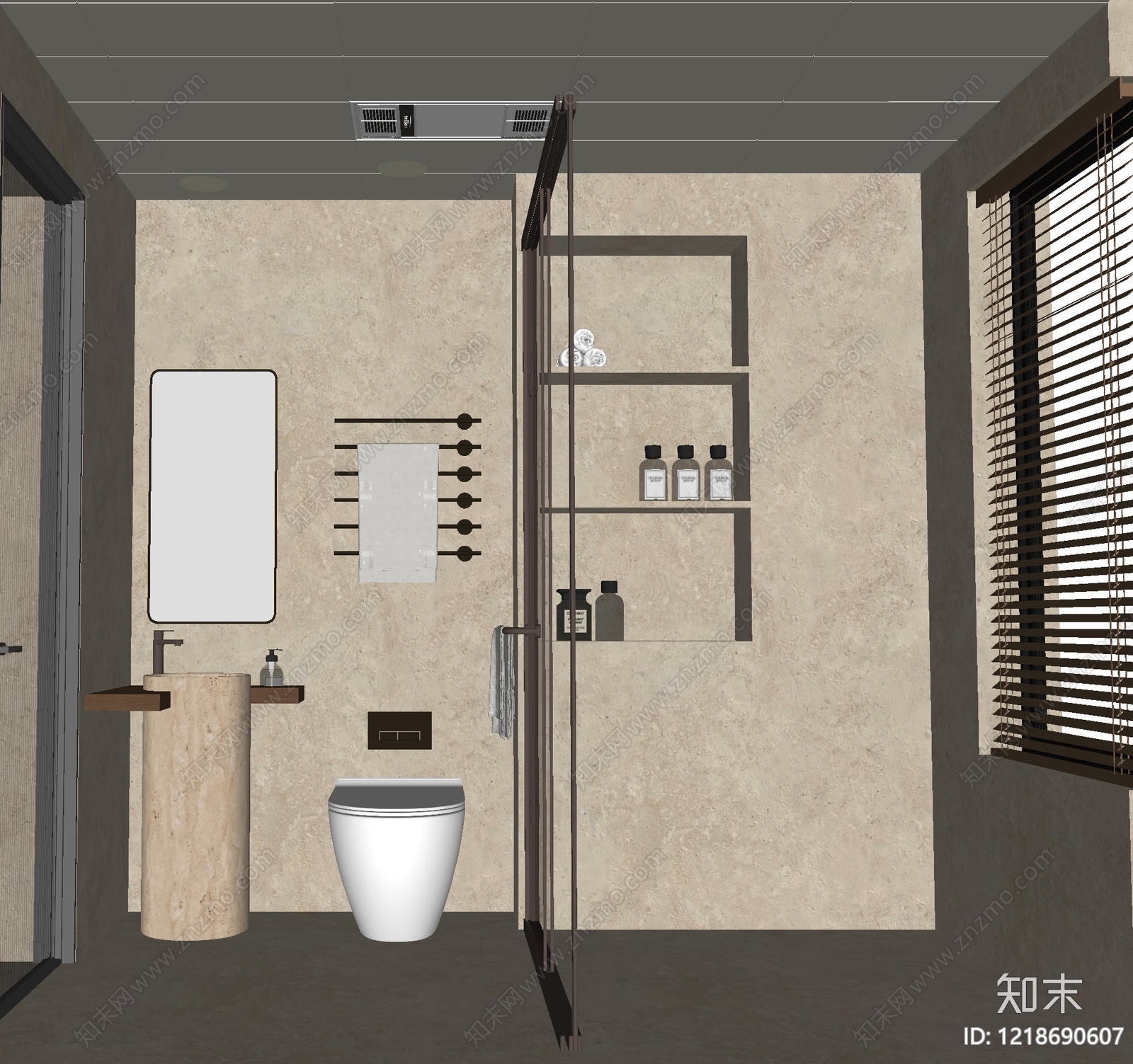 现代简约卫生间SU模型下载【ID:1218690607】
