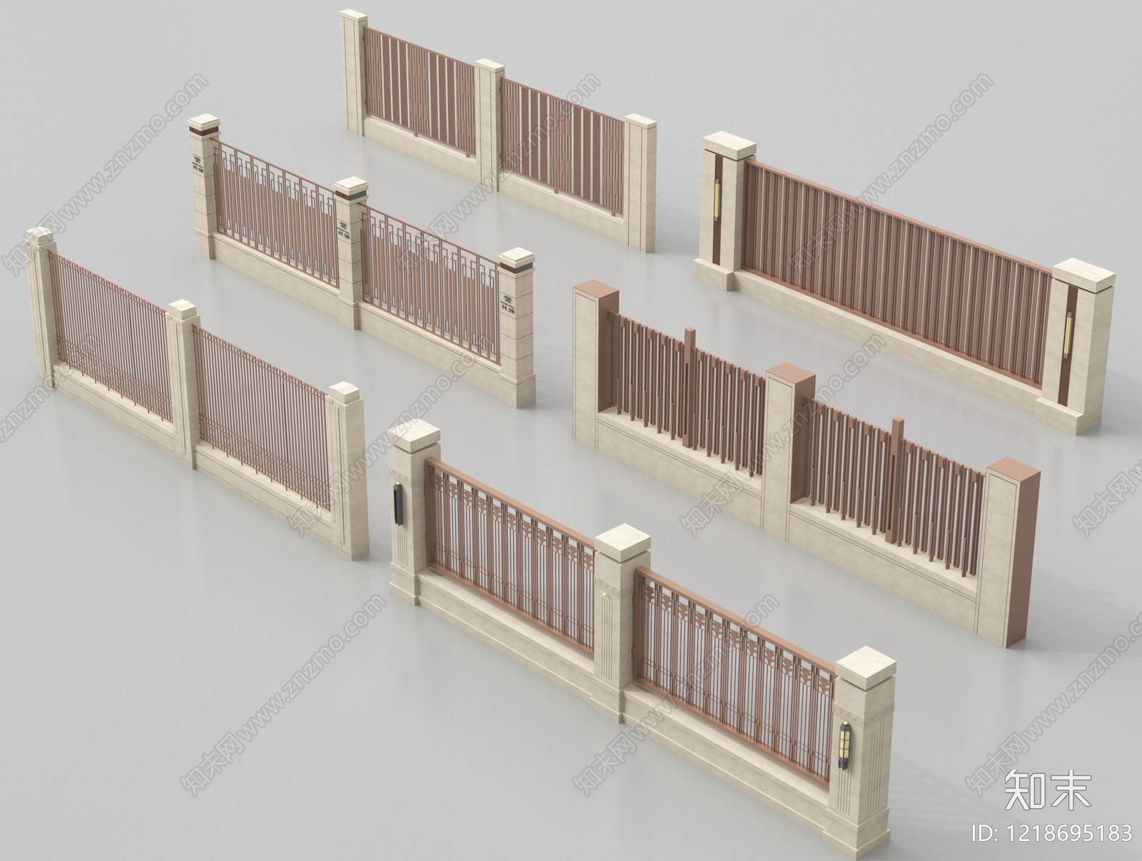 新中式栏杆3D模型下载【ID:1218695183】