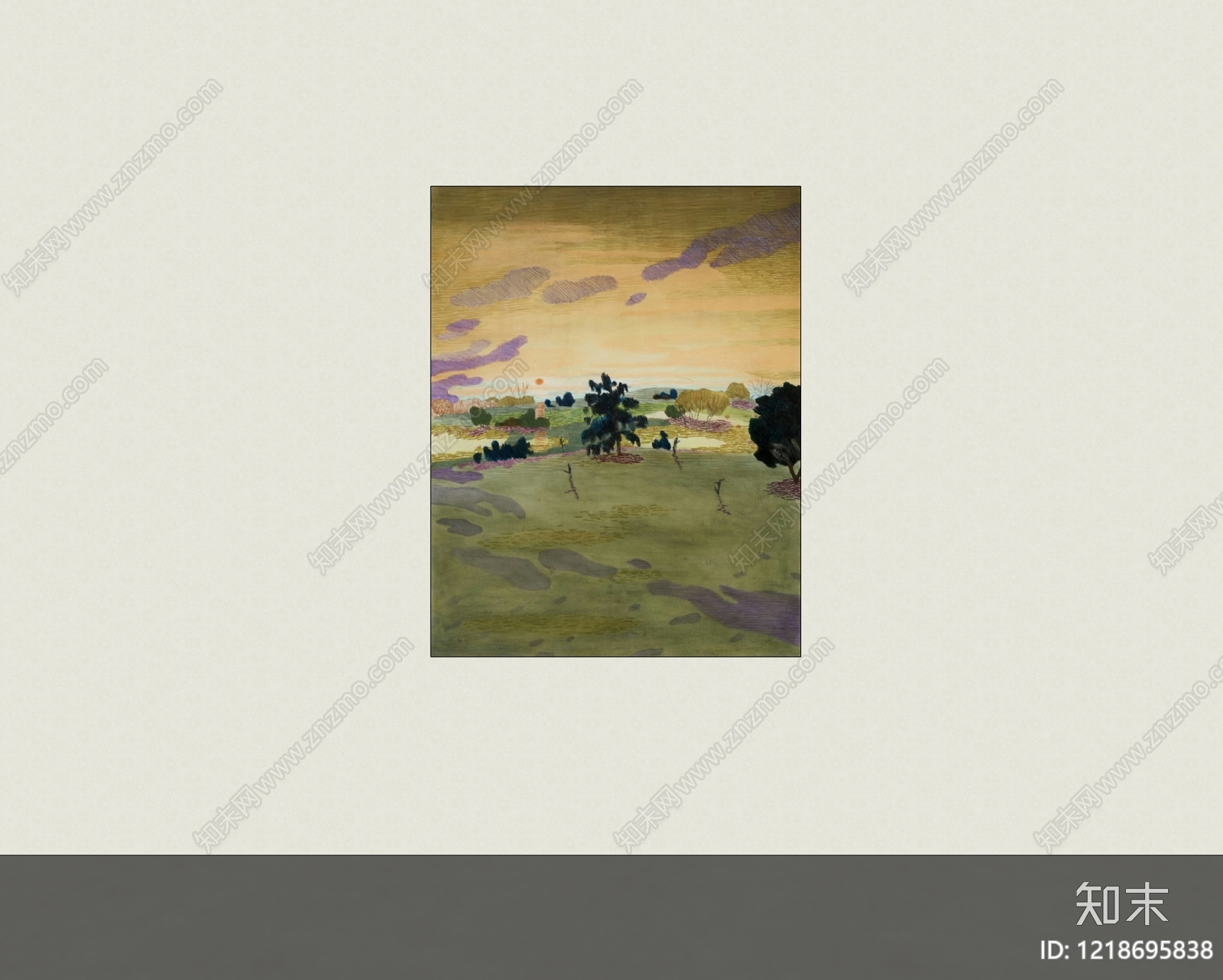 现代简约挂画SU模型下载【ID:1218695838】