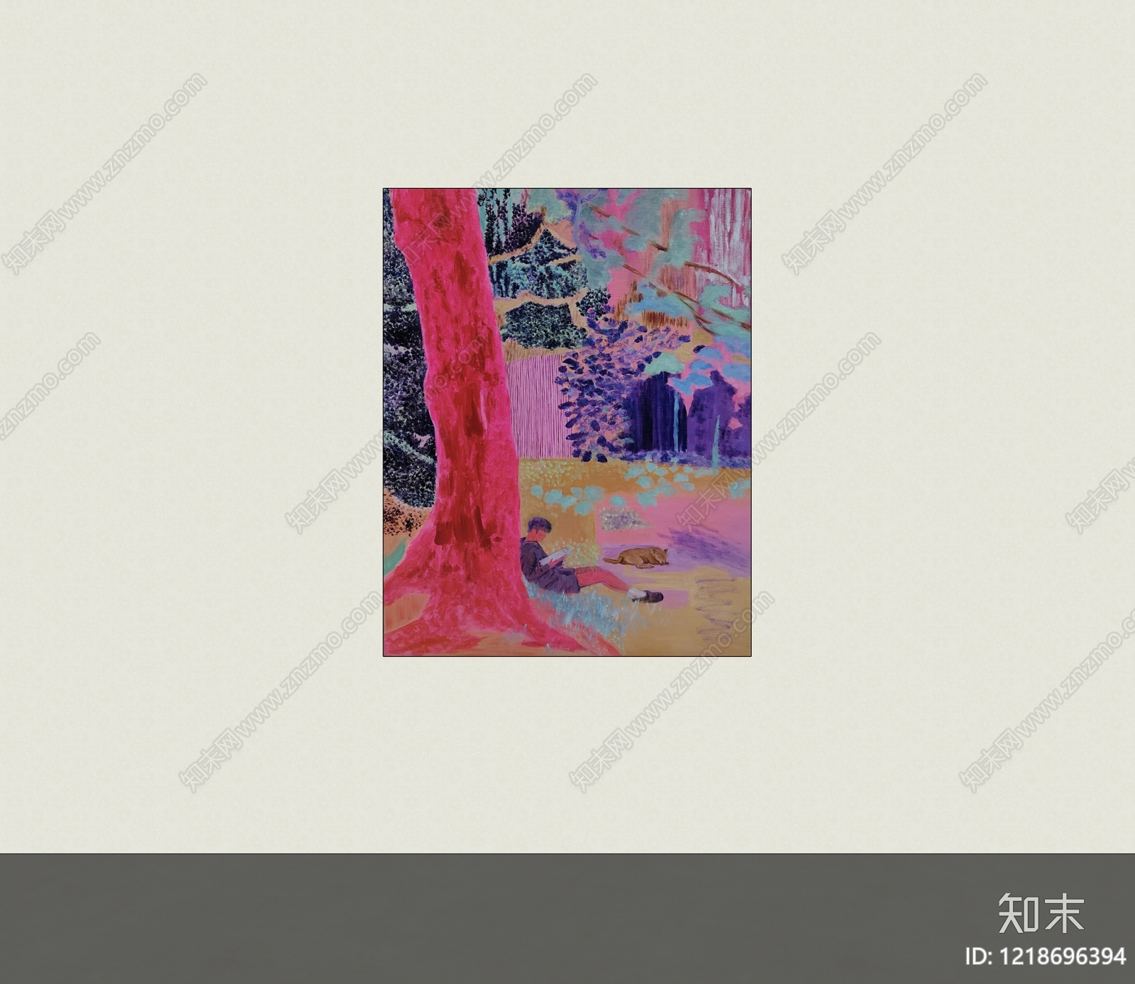 奶油风挂画SU模型下载【ID:1218696394】