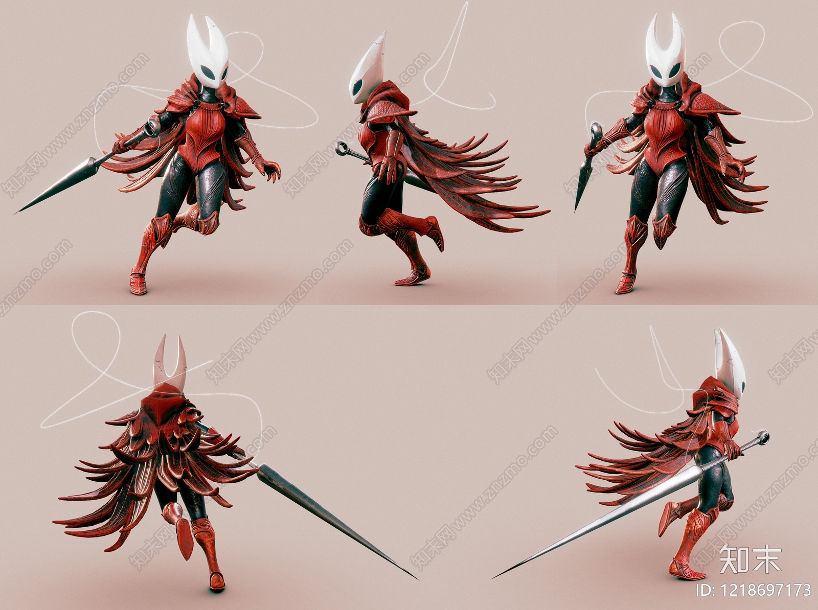 暗黑奇幻风虚拟人物3D模型下载【ID:1218697173】
