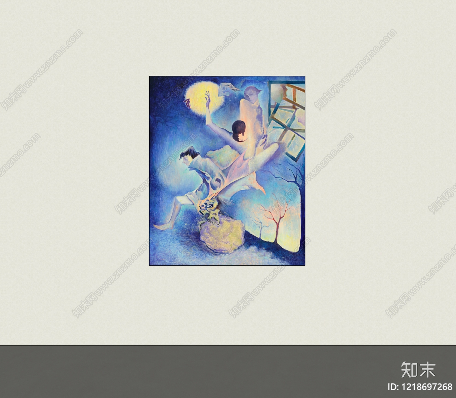 超现实风格挂画SU模型下载【ID:1218697268】