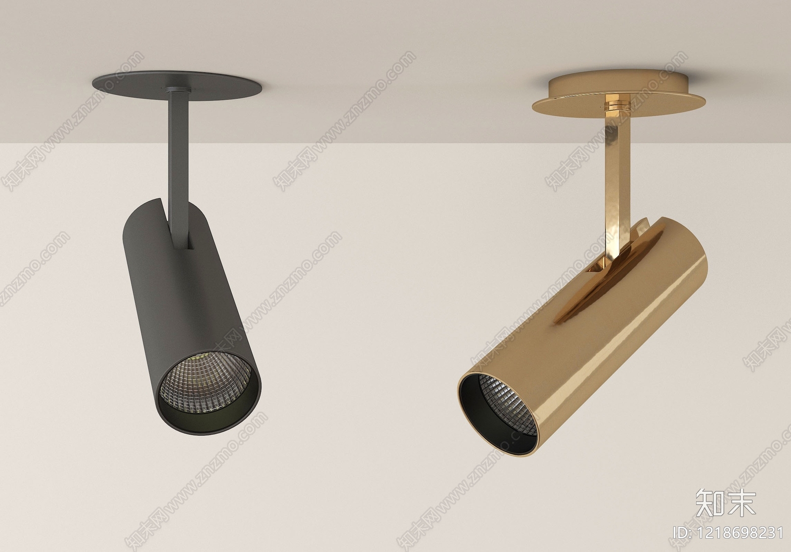 极简筒灯射灯SU模型下载【ID:1218698231】