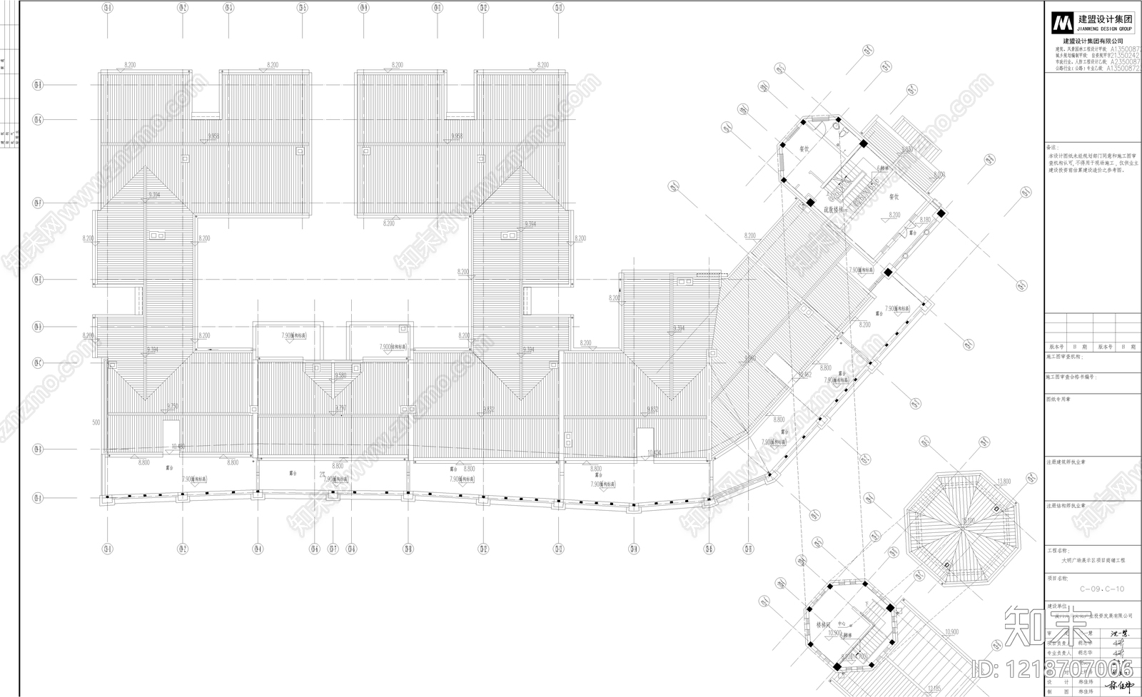 公寓建筑cad施工图下载【ID:1218707006】