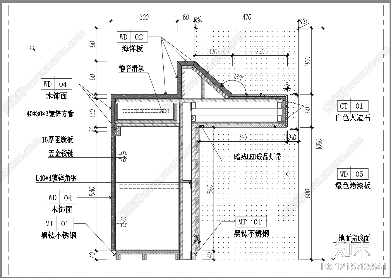 柜体节点cad施工图下载【ID:1218706841】