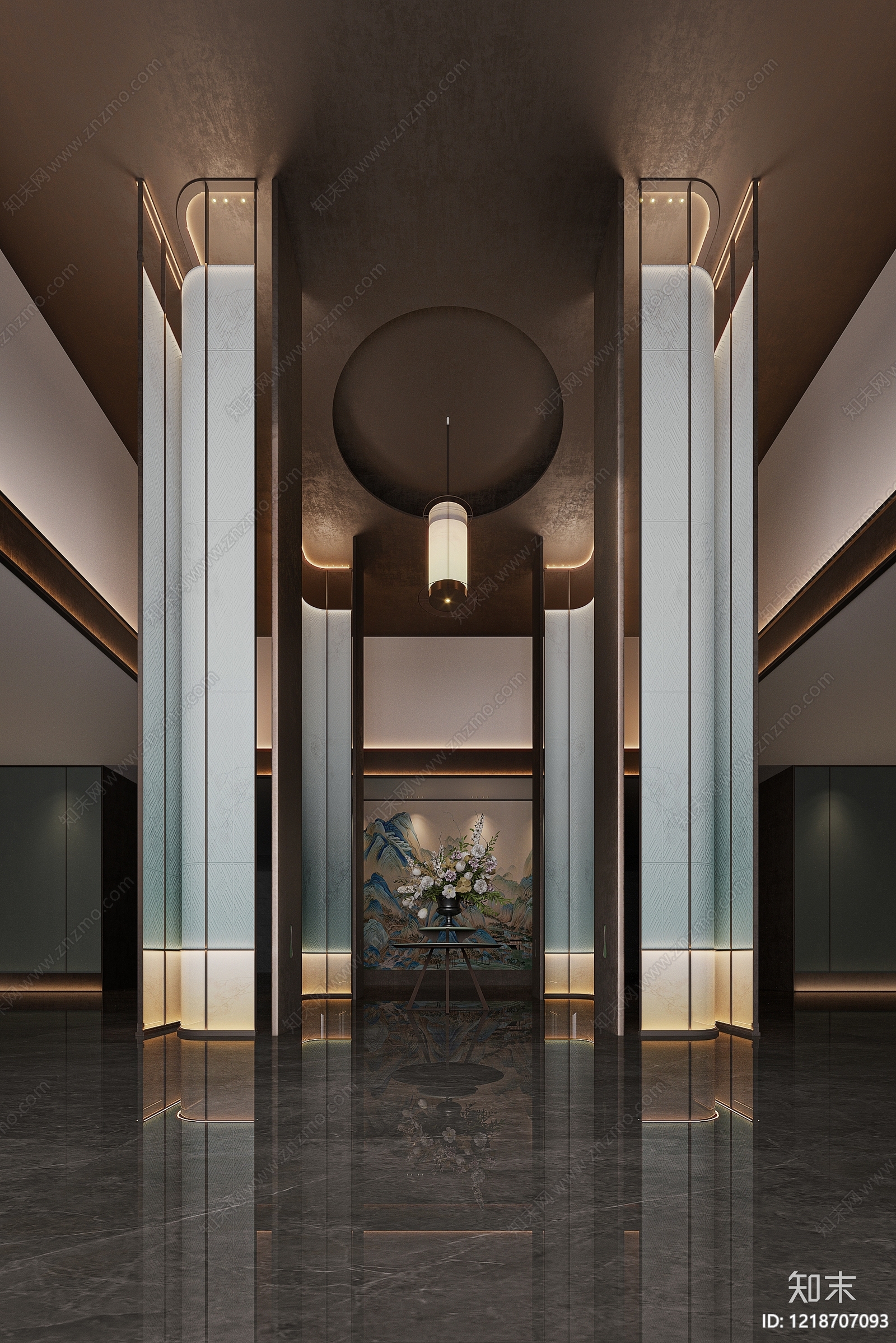 新中式酒店3D模型下载【ID:1218707093】