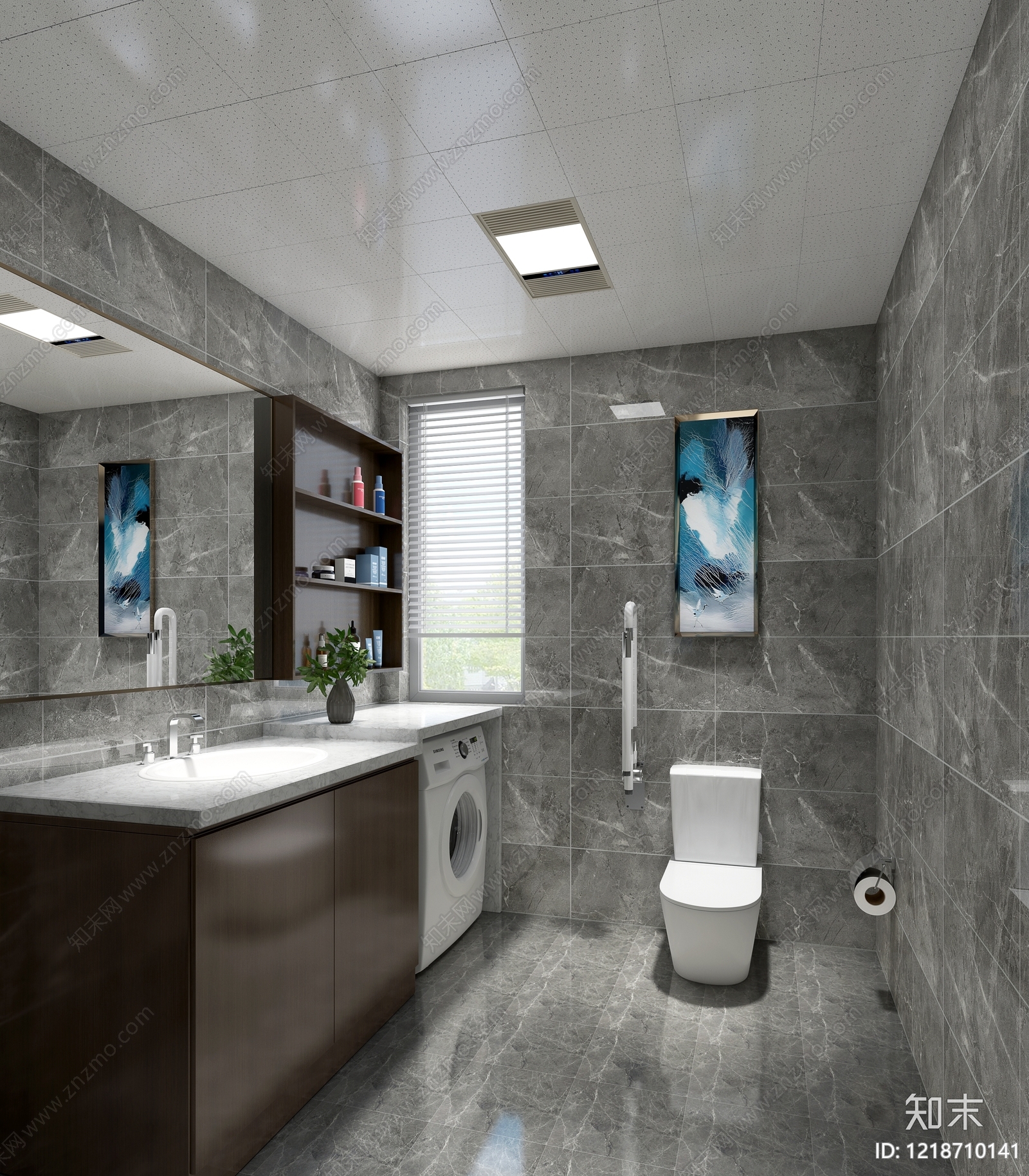 现代简约卫生间3D模型下载【ID:1218710141】