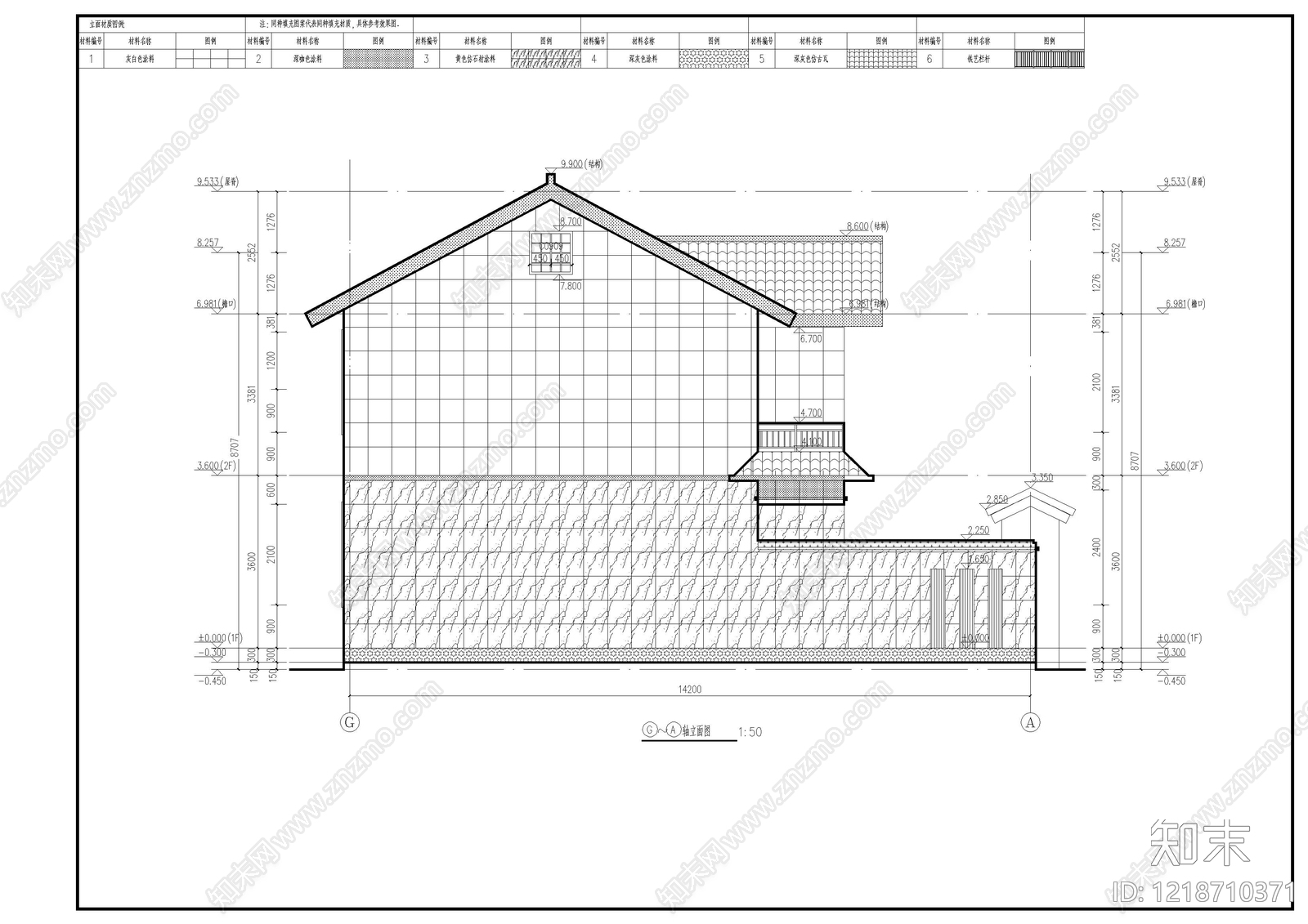 别墅建筑cad施工图下载【ID:1218710371】