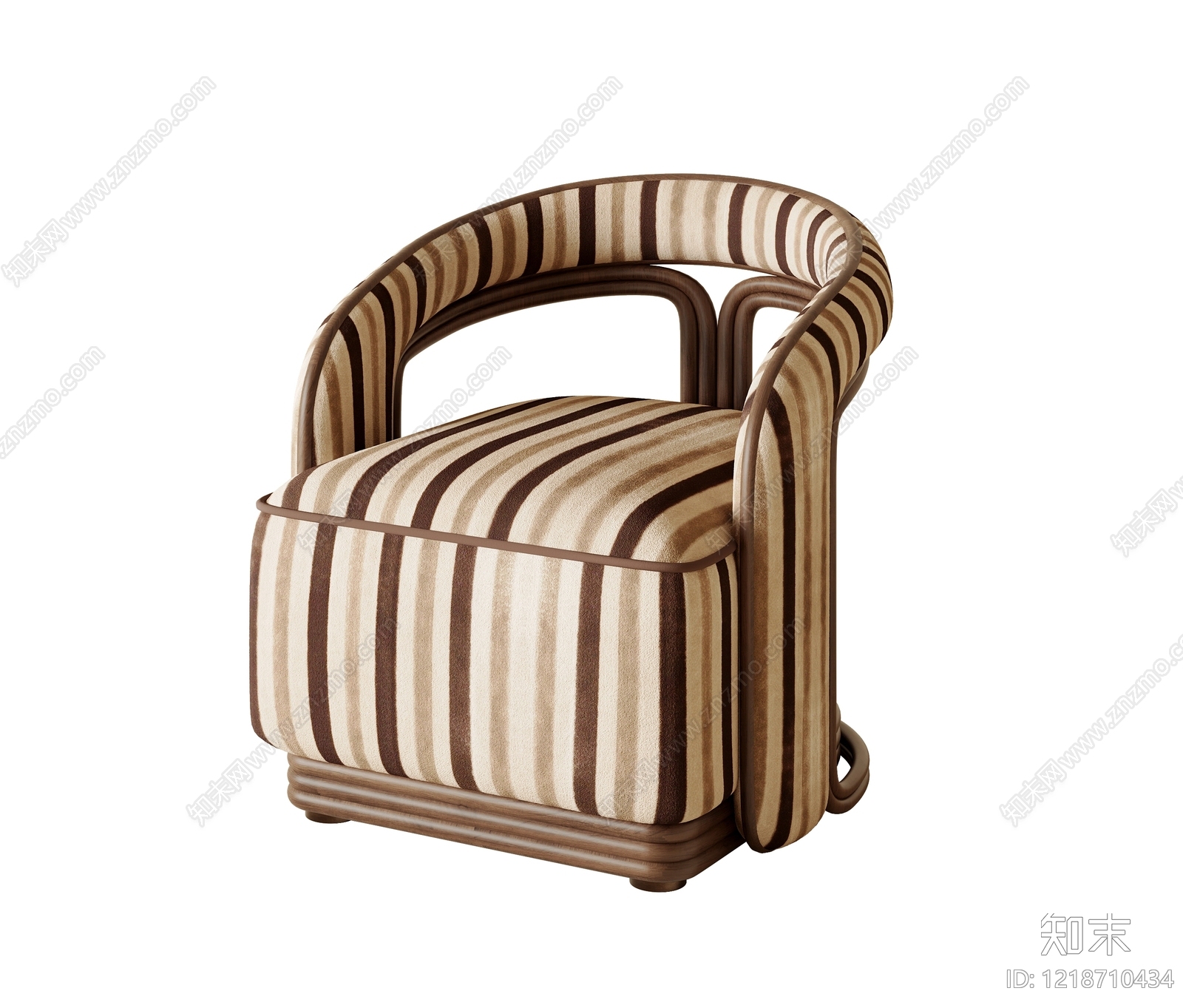 复古单人沙发3D模型下载【ID:1218710434】