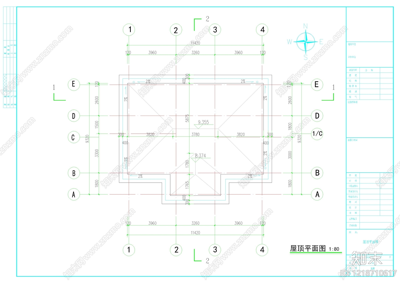 别墅建筑cad施工图下载【ID:1218710617】