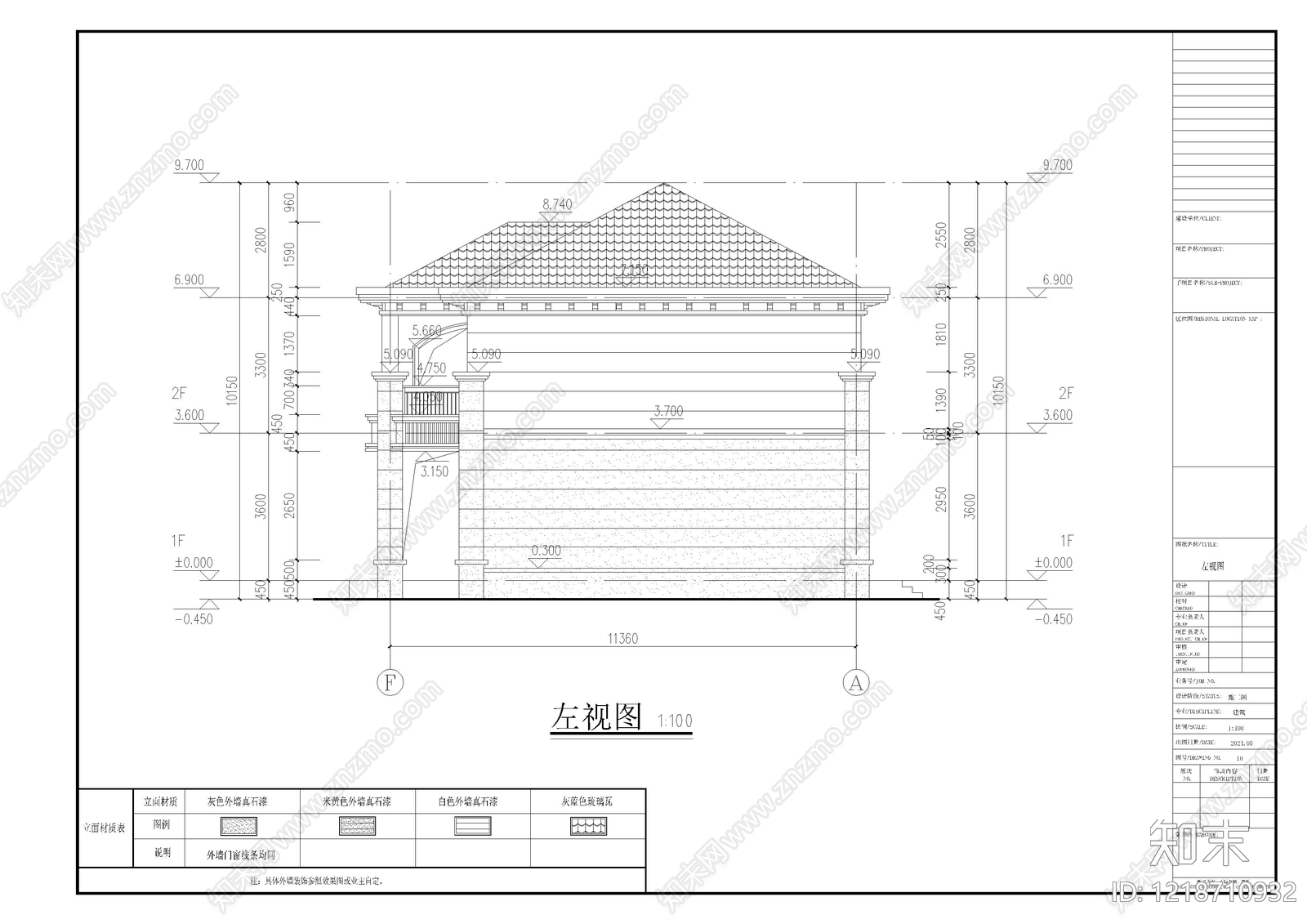 别墅建筑cad施工图下载【ID:1218710932】