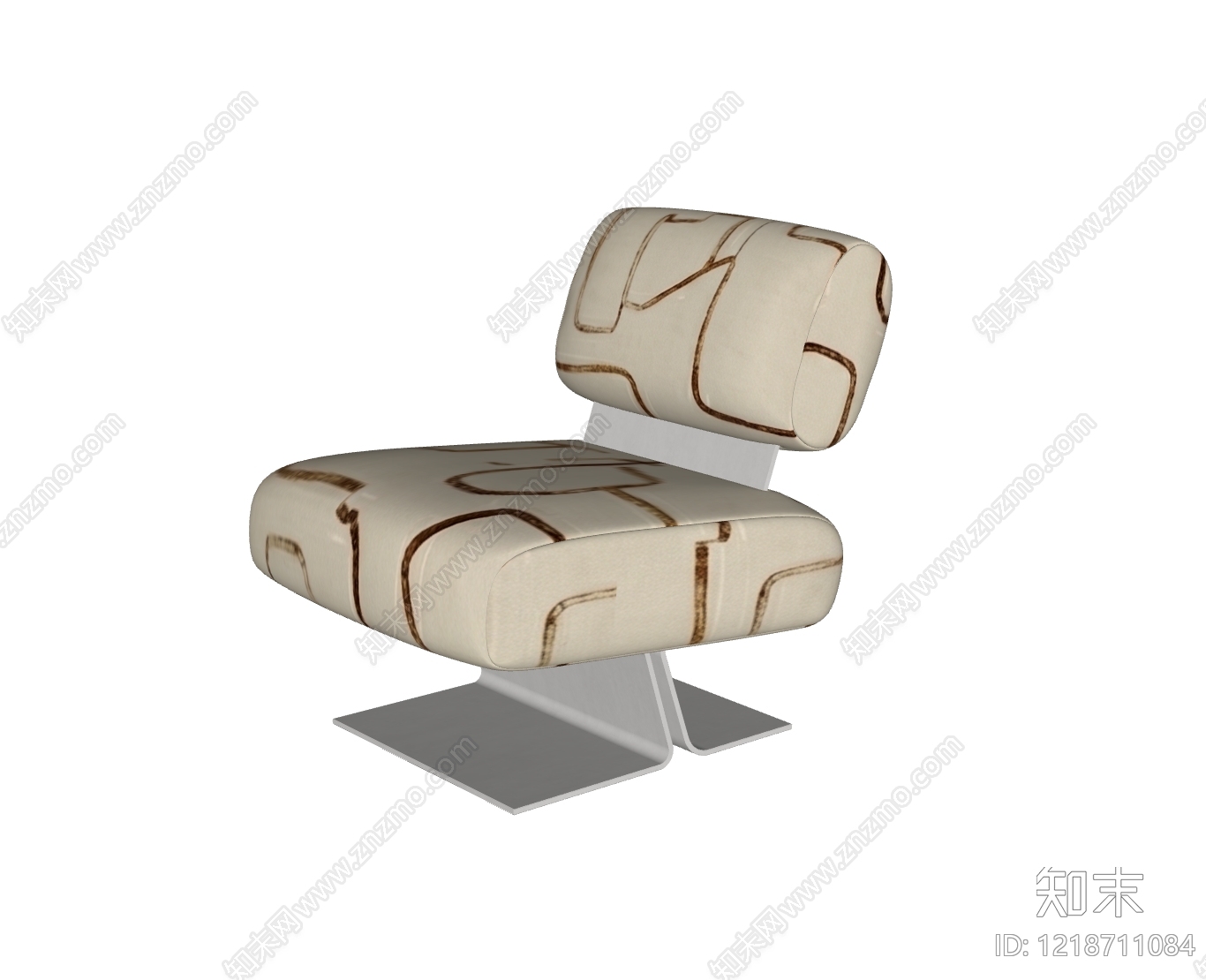 现代简约单人沙发SU模型下载【ID:1218711084】