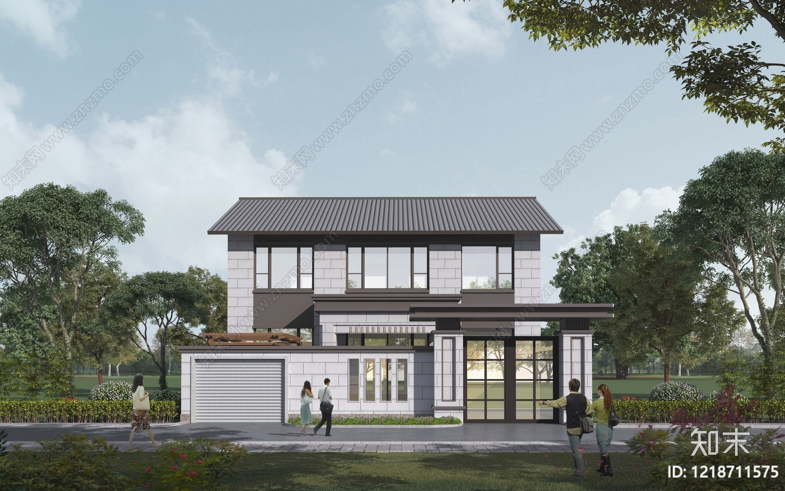 别墅建筑cad施工图下载【ID:1218711575】