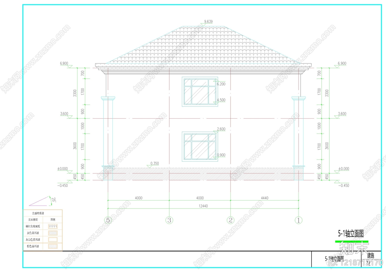 别墅建筑cad施工图下载【ID:1218712170】