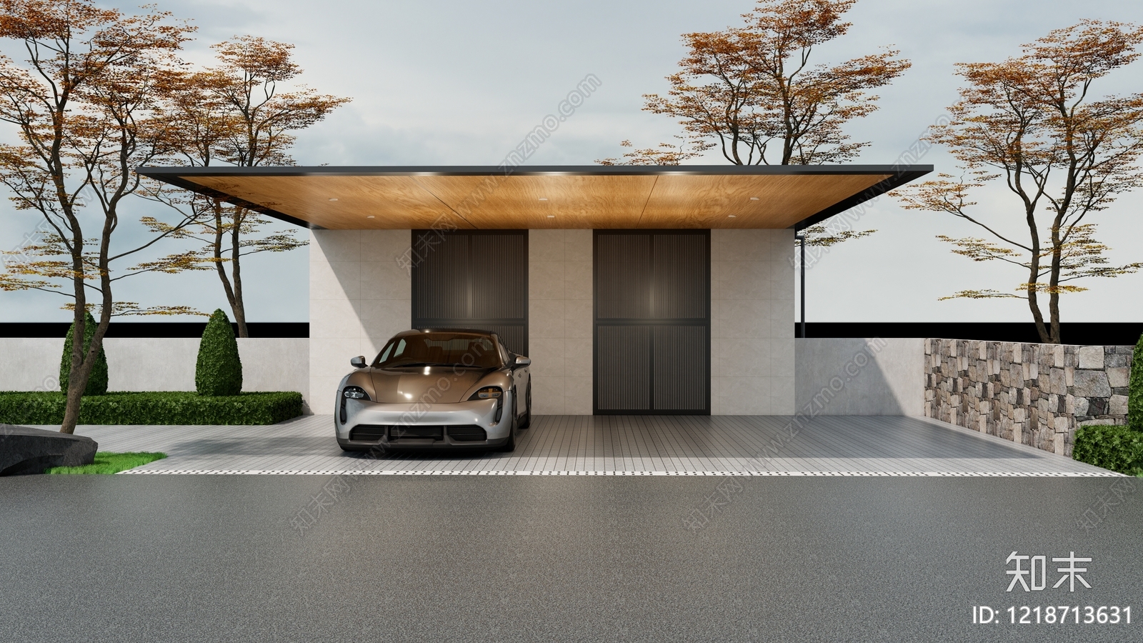 现代简约景观小建筑SU模型下载【ID:1218713631】