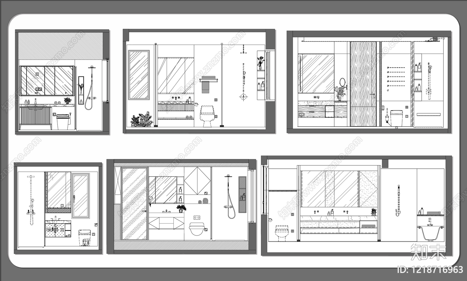 卫生间cad施工图下载【ID:1218716963】