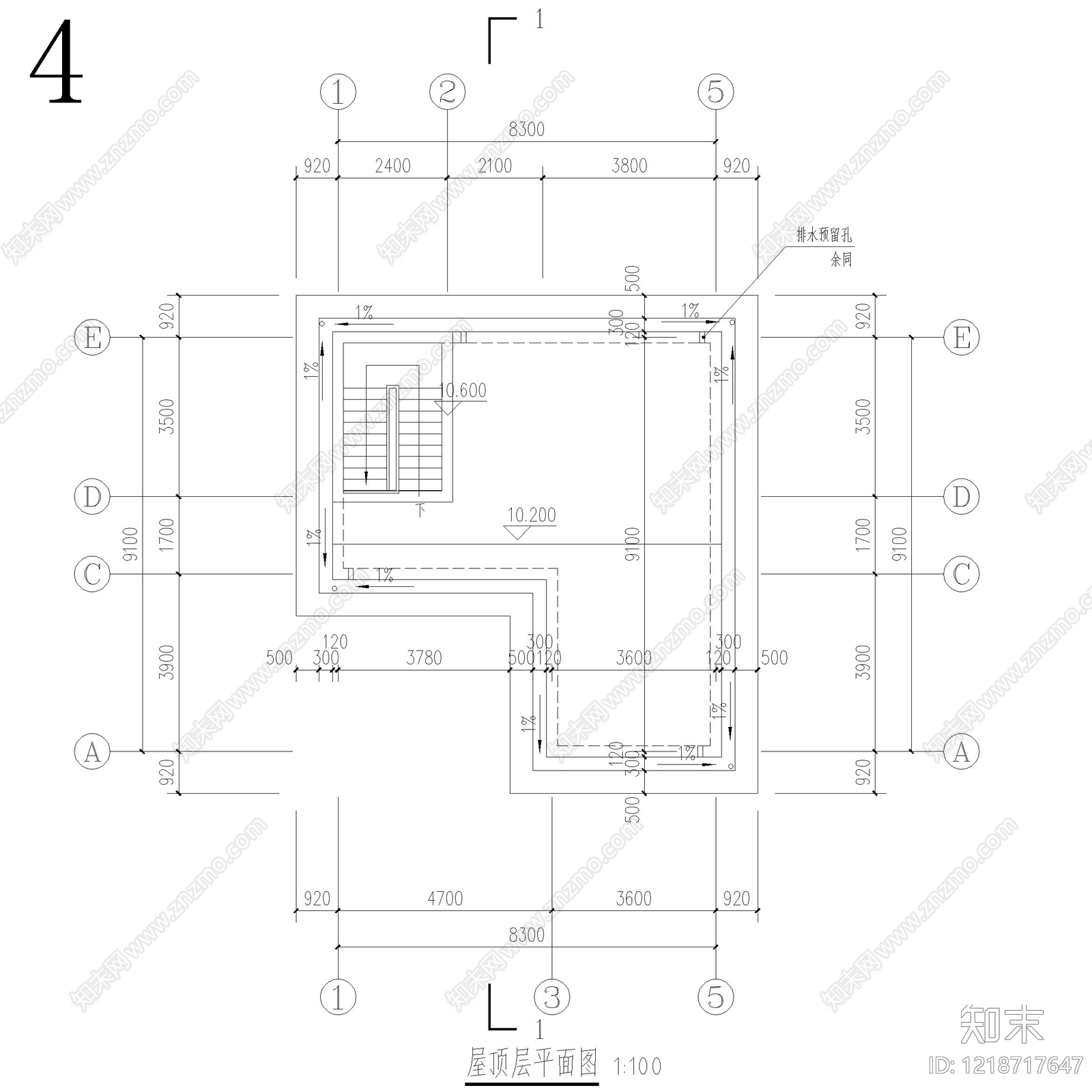 别墅建筑cad施工图下载【ID:1218717647】