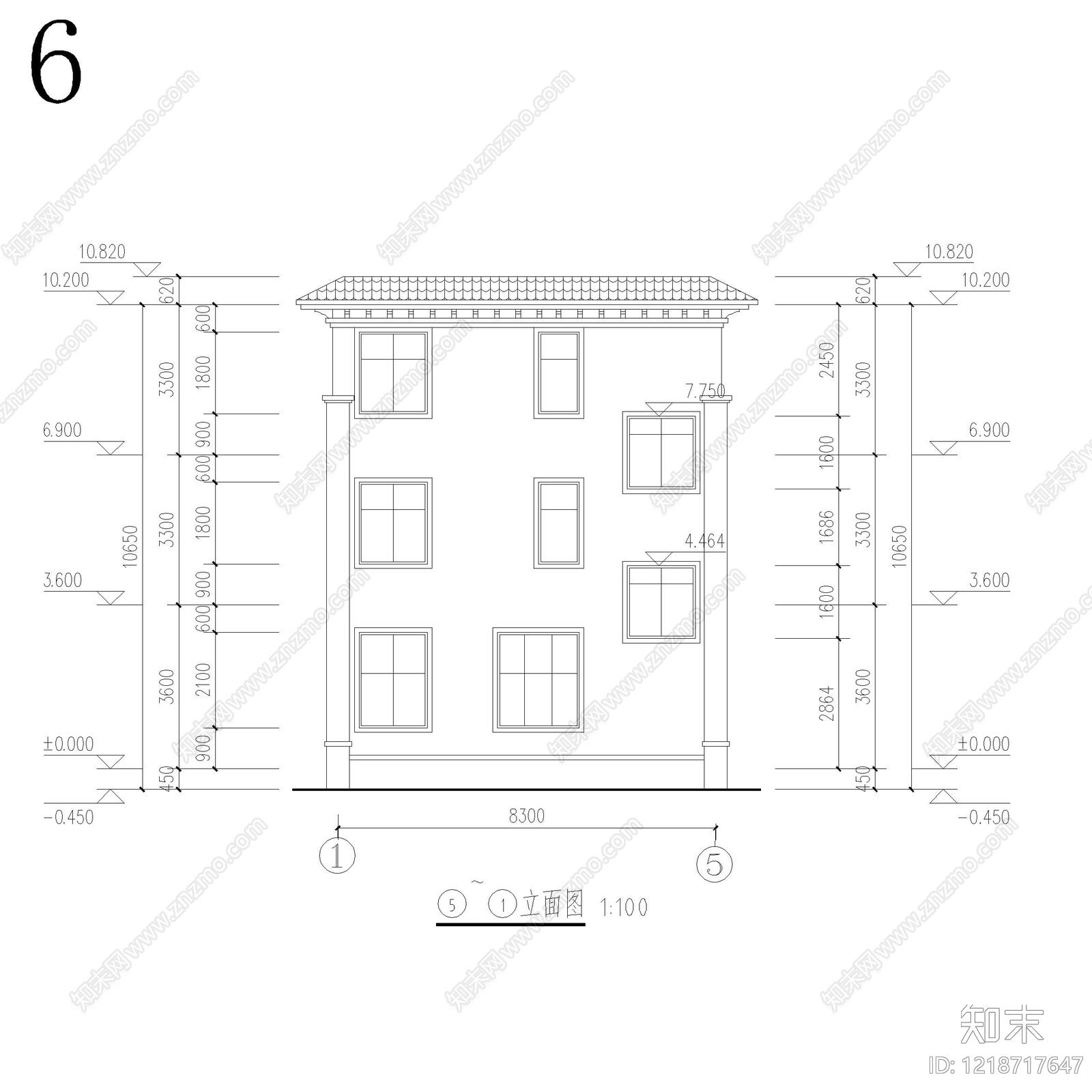 别墅建筑cad施工图下载【ID:1218717647】