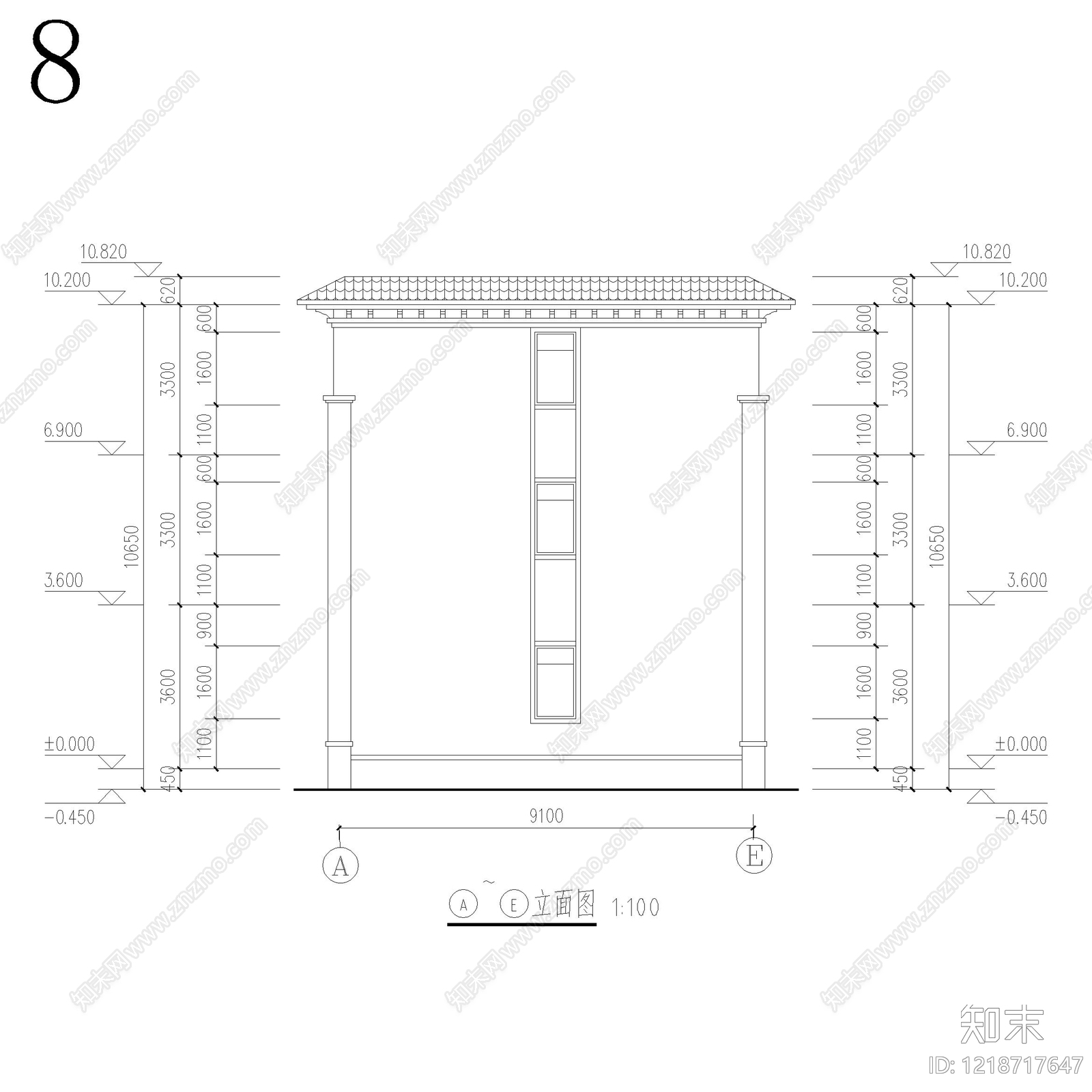 别墅建筑cad施工图下载【ID:1218717647】