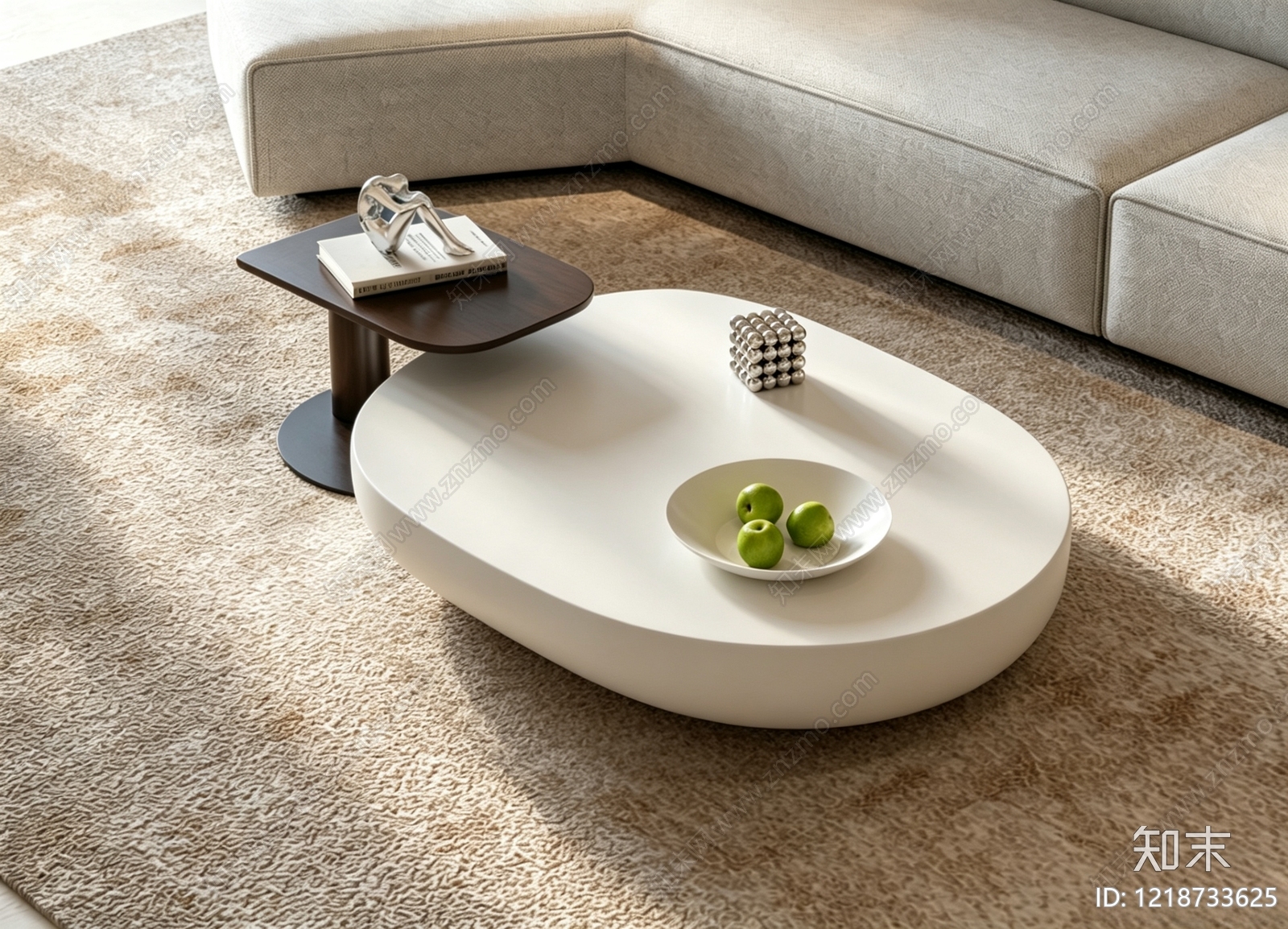 现代简约茶几3D模型下载【ID:1218733625】