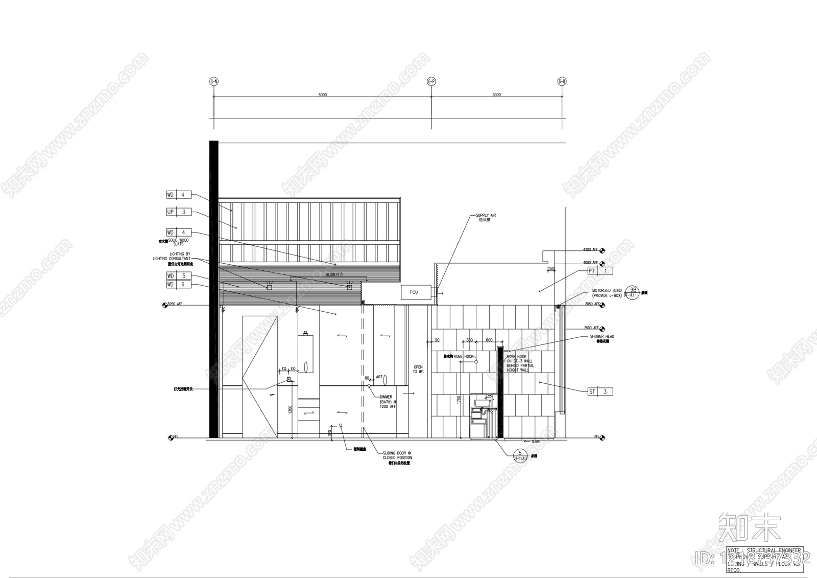 酒店客房cad施工图下载【ID:1218737332】