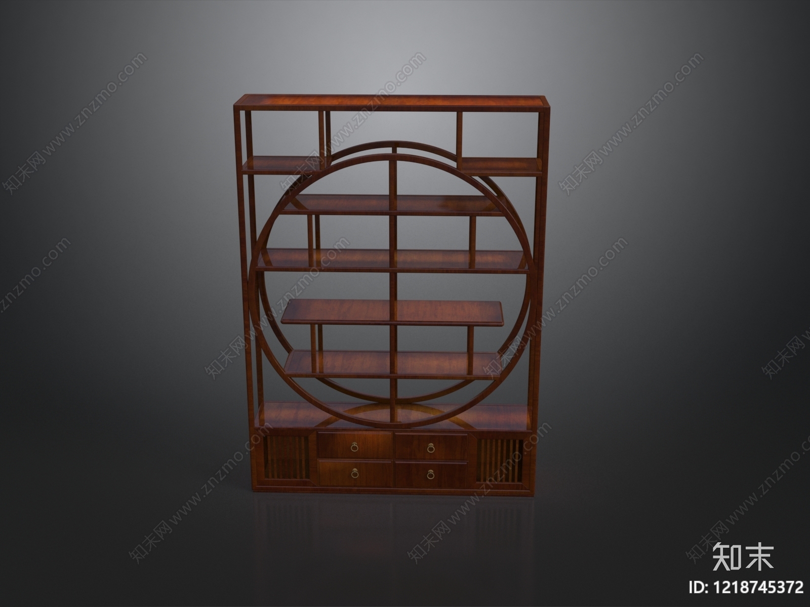 新中式博古架3D模型下载【ID:1218745372】