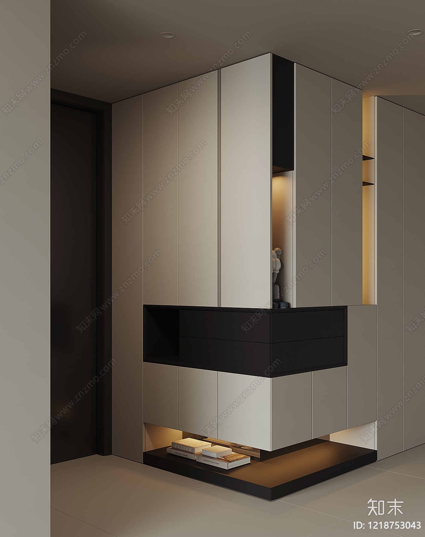 极简鞋柜3D模型下载【ID:1218753043】