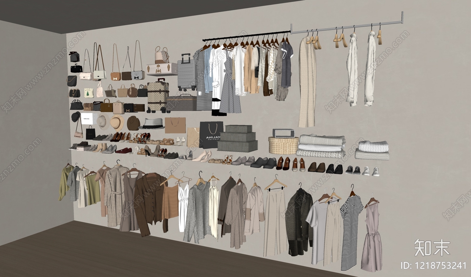 衣服SU模型下载【ID:1218753241】