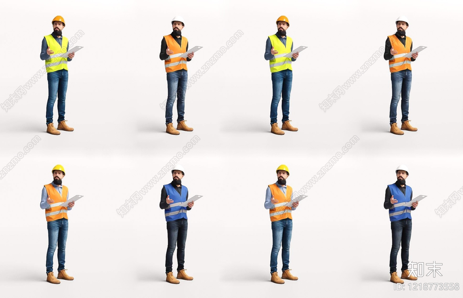 现代简约男人3D模型渲染效果图