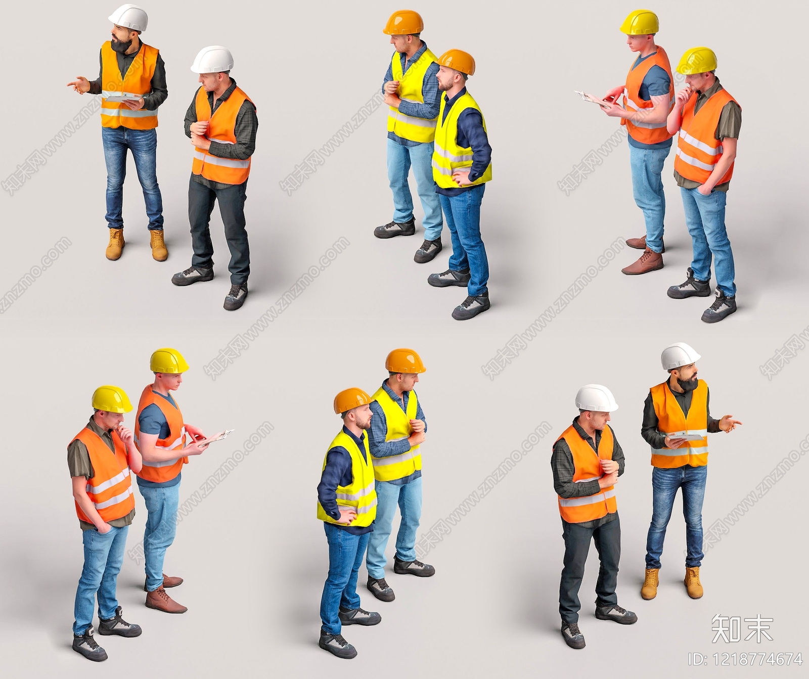 现代简约男人3D模型渲染效果图