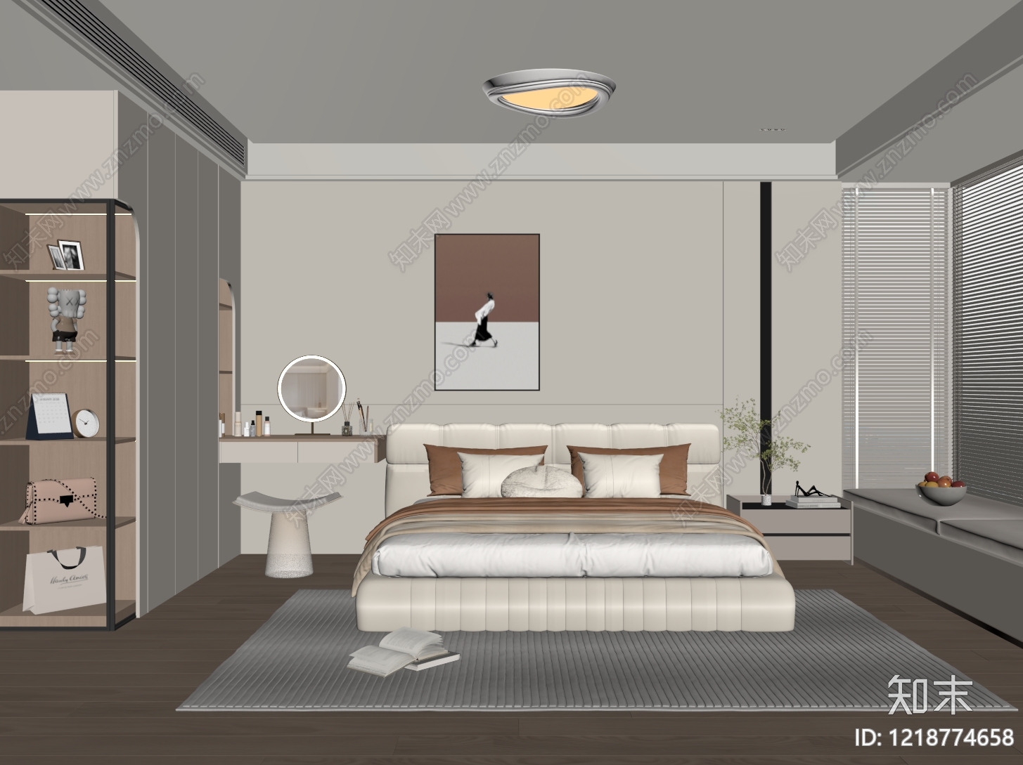 现代次卧SU模型下载【ID:1218774658】