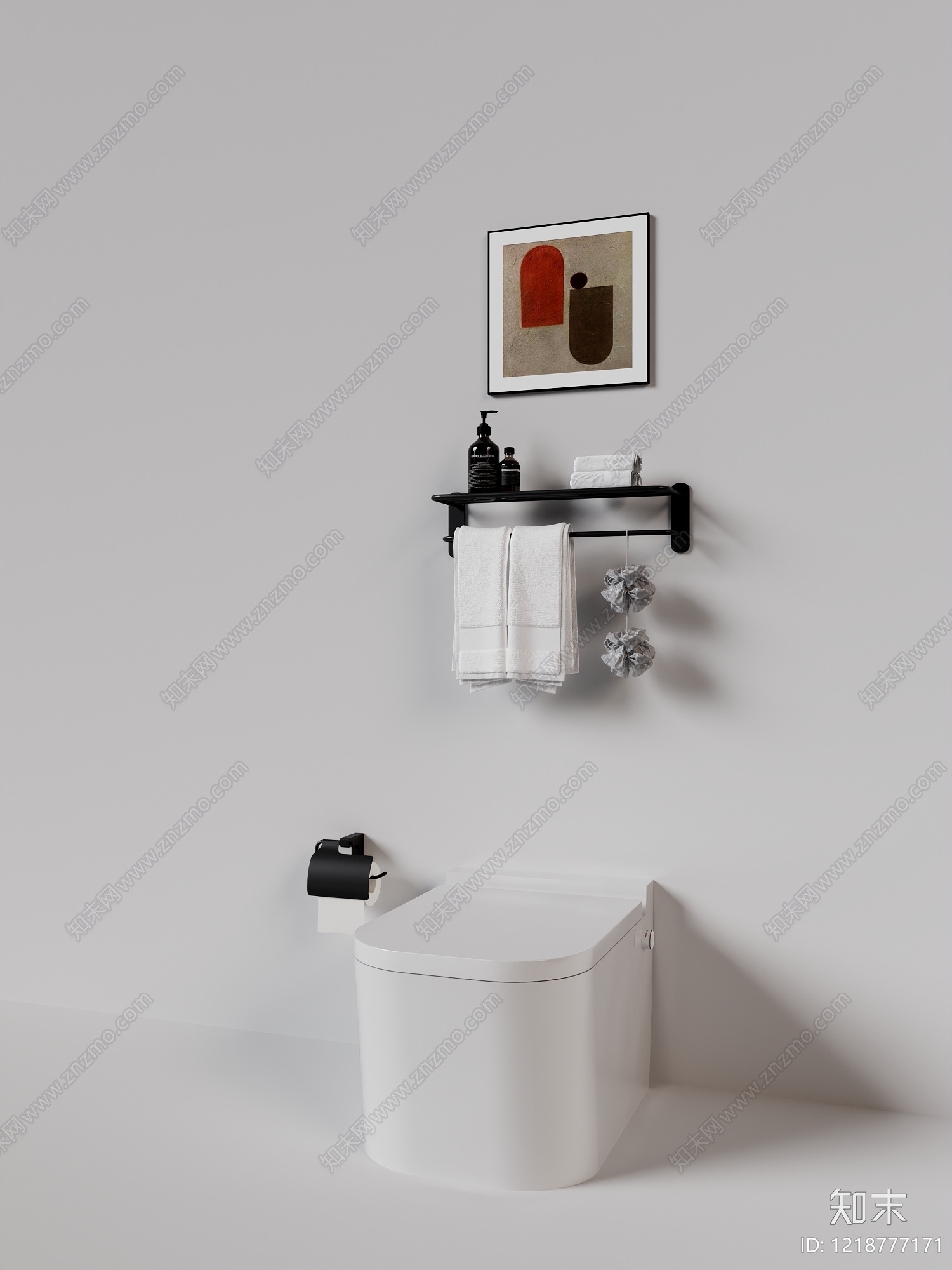 极简卫生间3D模型下载【ID:1218777171】