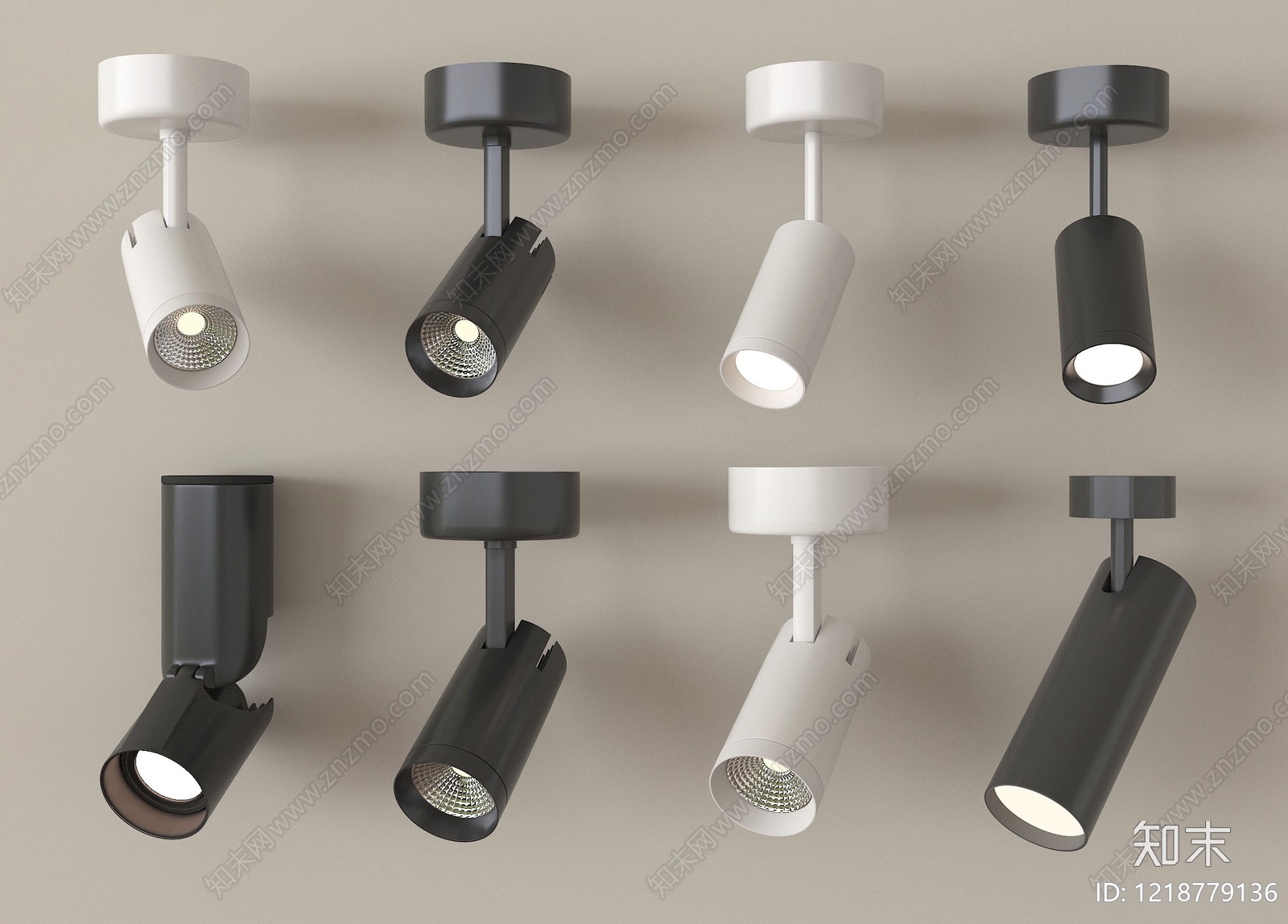 极简射灯3D模型下载【ID:1218779136】