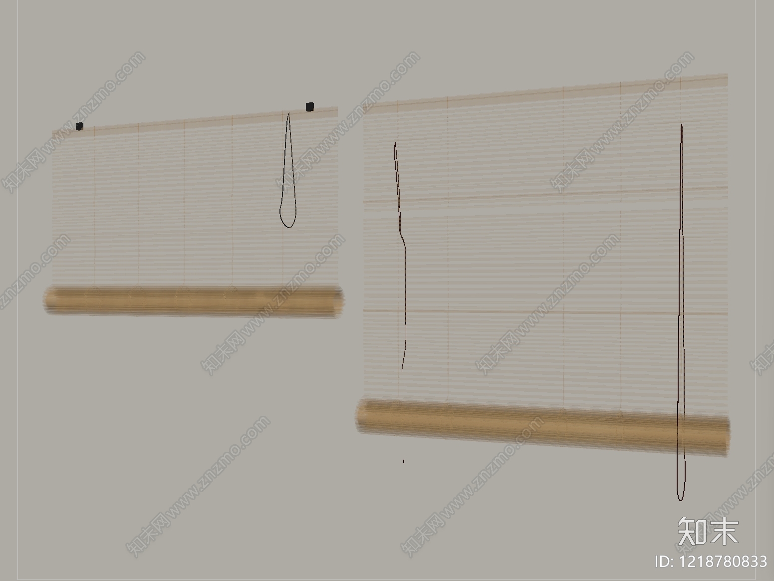 新中式窗帘SU模型下载【ID:1218780833】