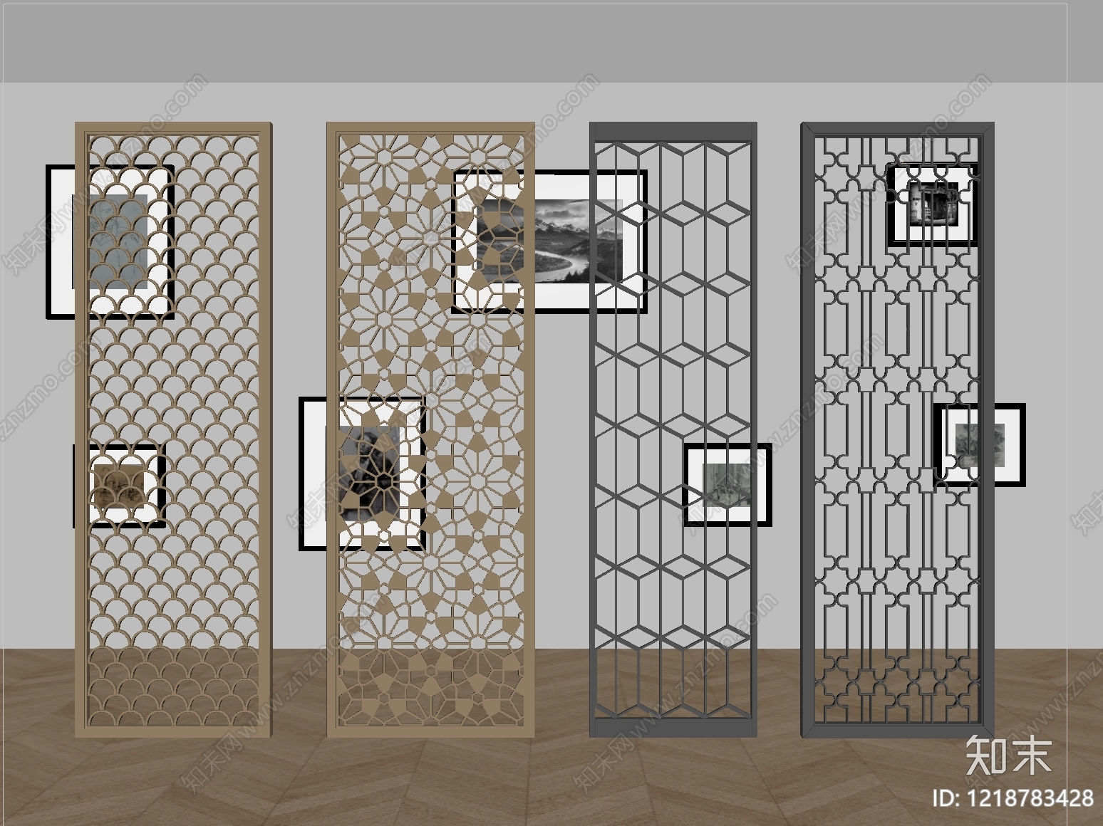 现代轻奢隔断SU模型下载【ID:1218783428】