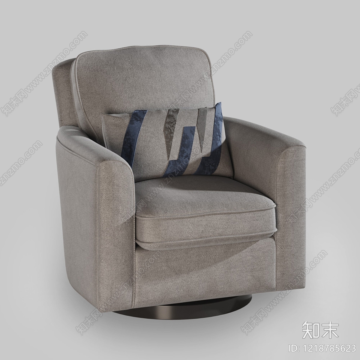 现代简约单人沙发3D模型下载【ID:1218785623】