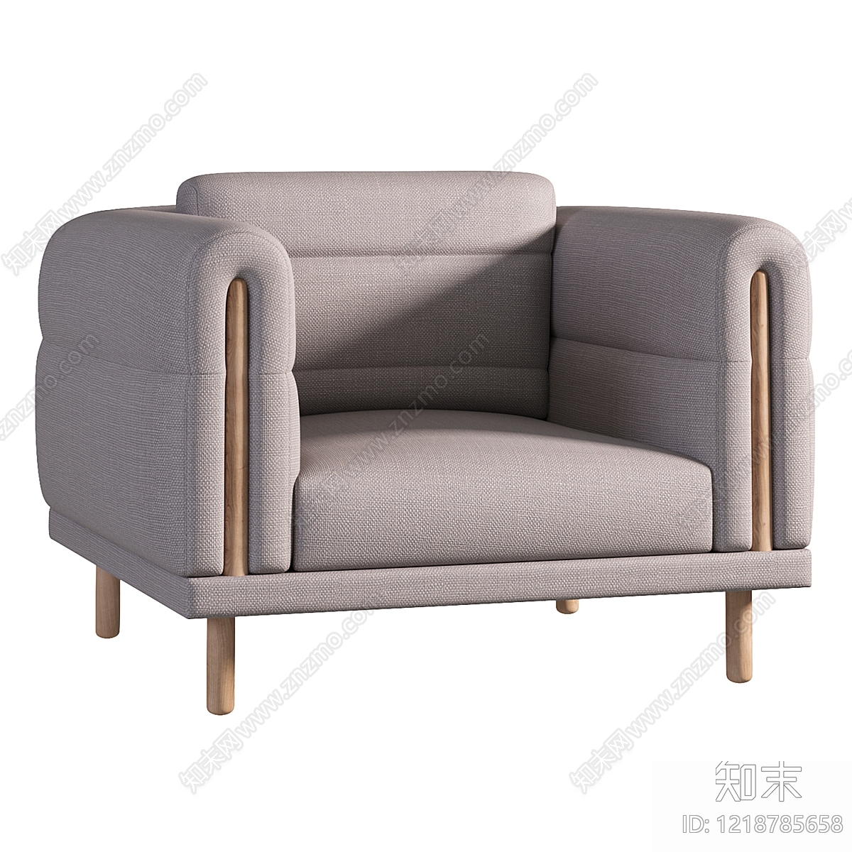 现代简约单人沙发3D模型下载【ID:1218785658】