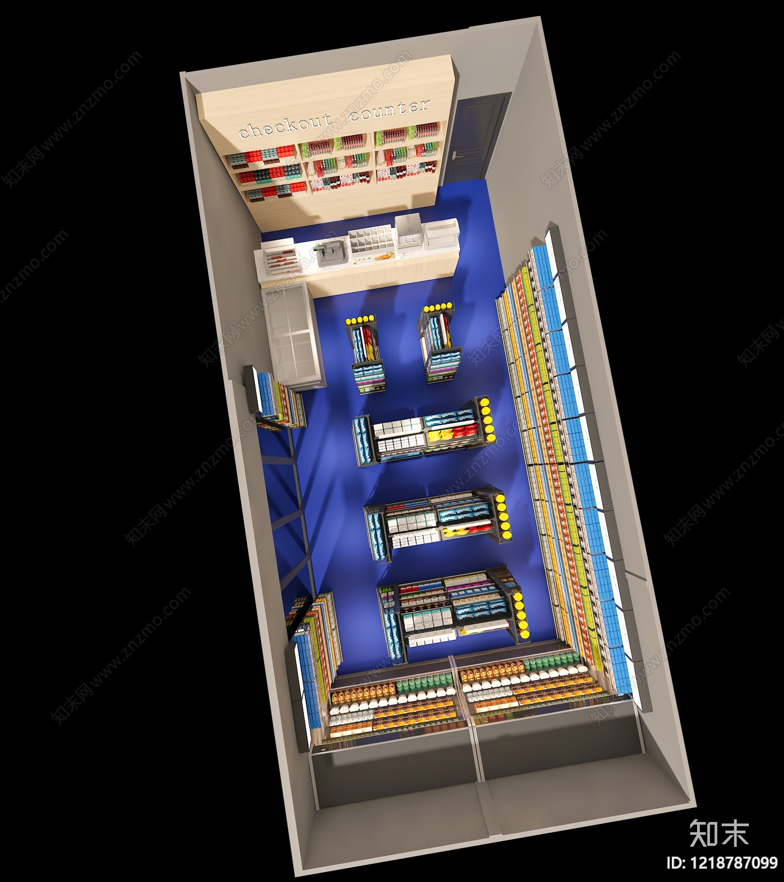 现代简约便利店3D模型下载【ID:1218787099】