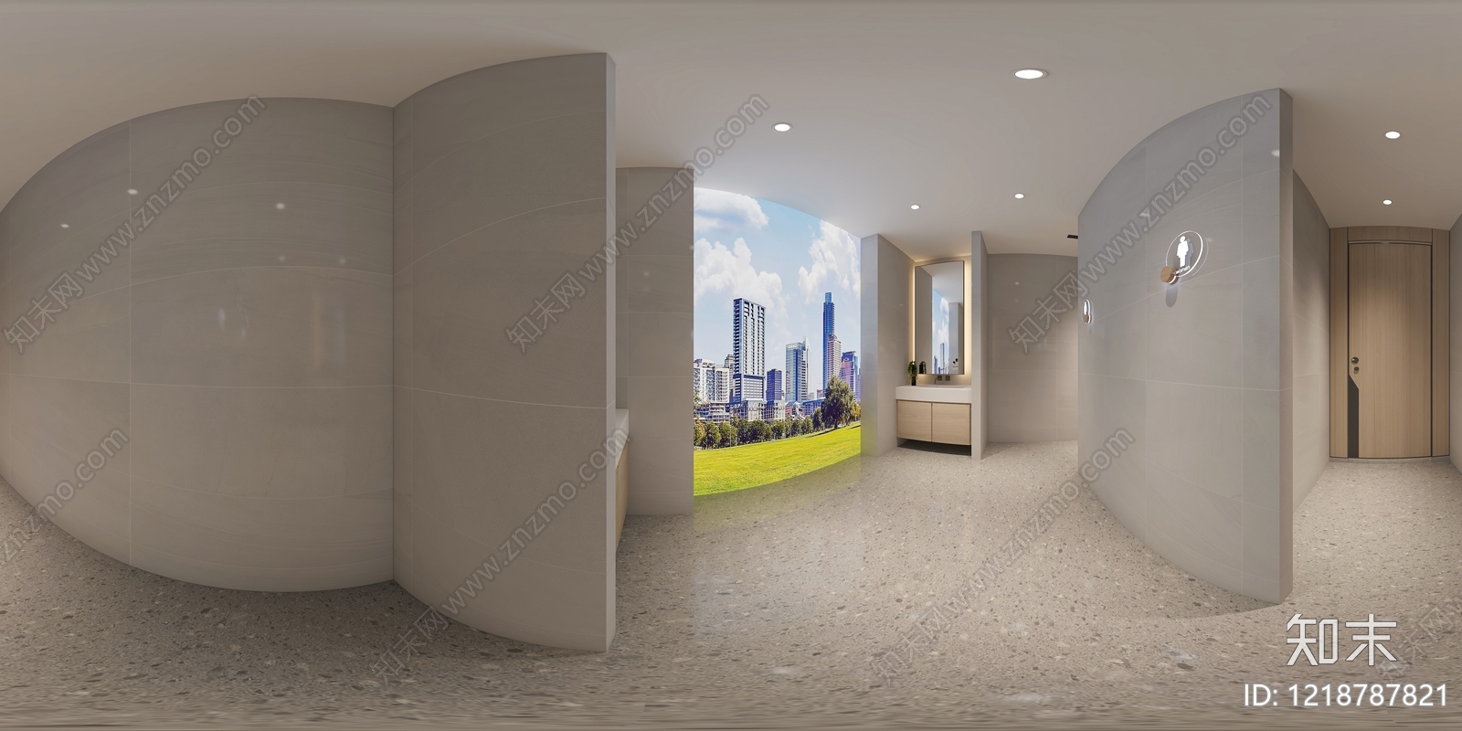 现代简约公共卫生间3D模型下载【ID:1218787821】