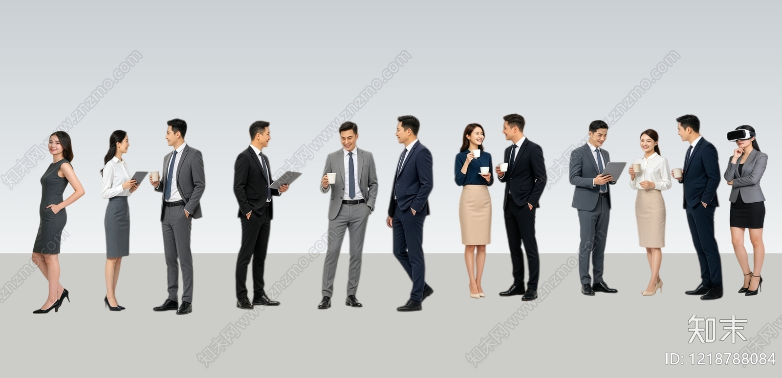 现代简约多人SU模型下载【ID:1218788084】
