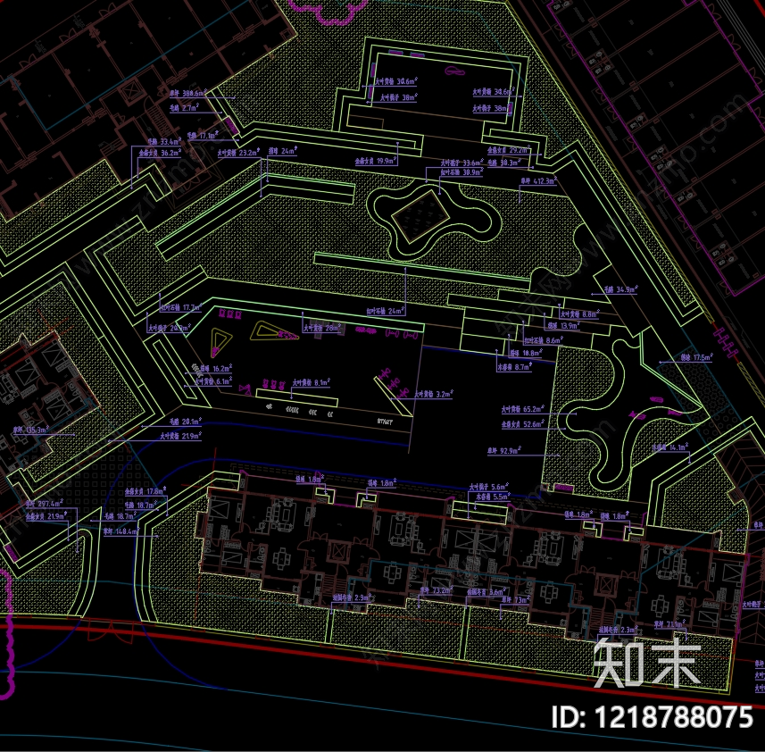 示范区景观cad施工图下载【ID:1218788075】