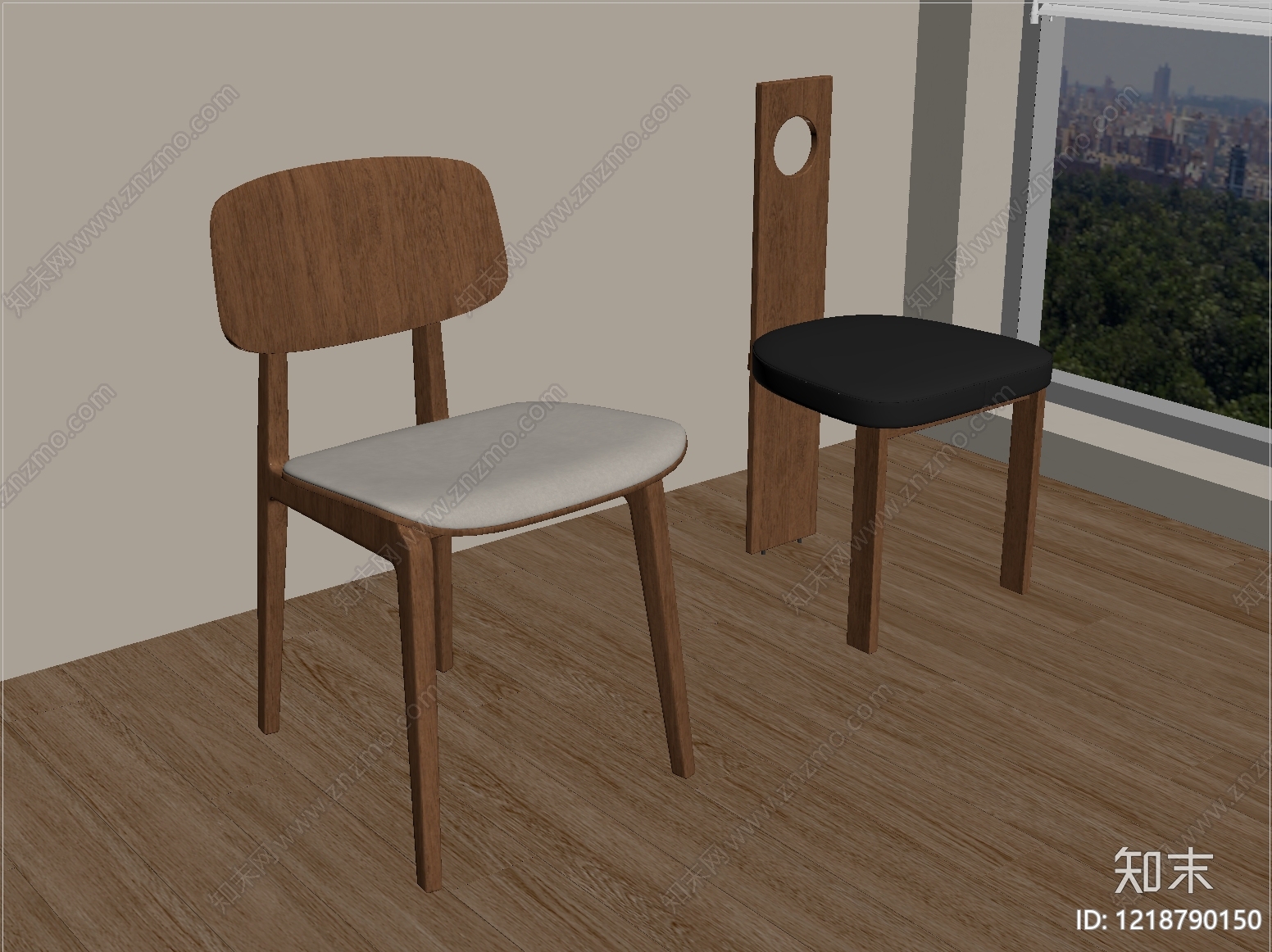 现代简约餐椅SU模型下载【ID:1218790150】