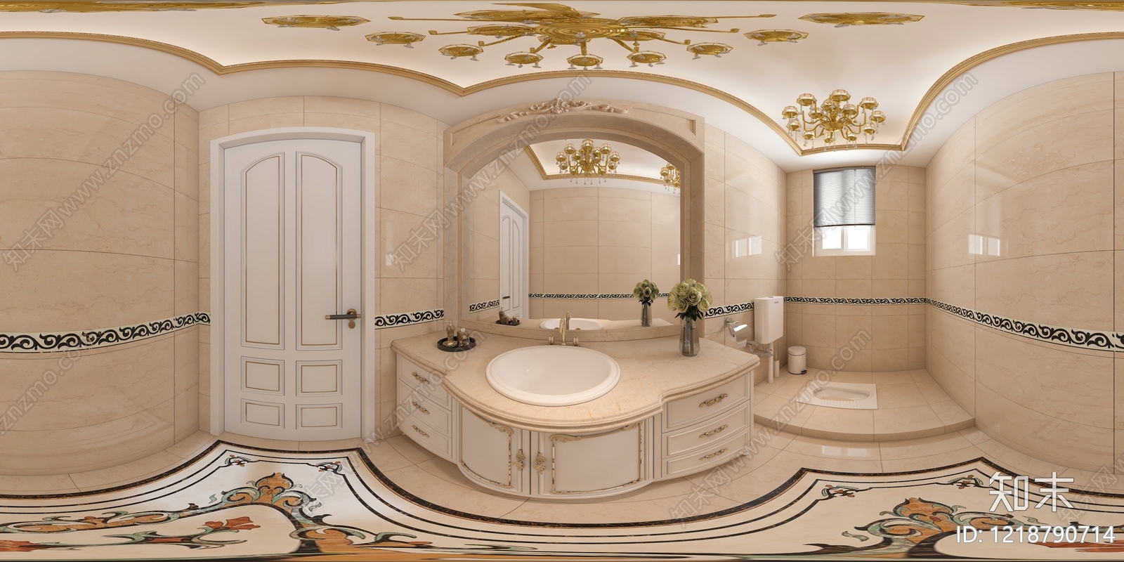 欧式卫生间3D模型下载【ID:1218790714】