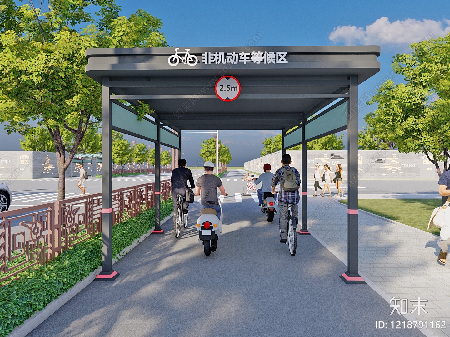新中式遮阳设施SU模型下载【ID:1218791162】